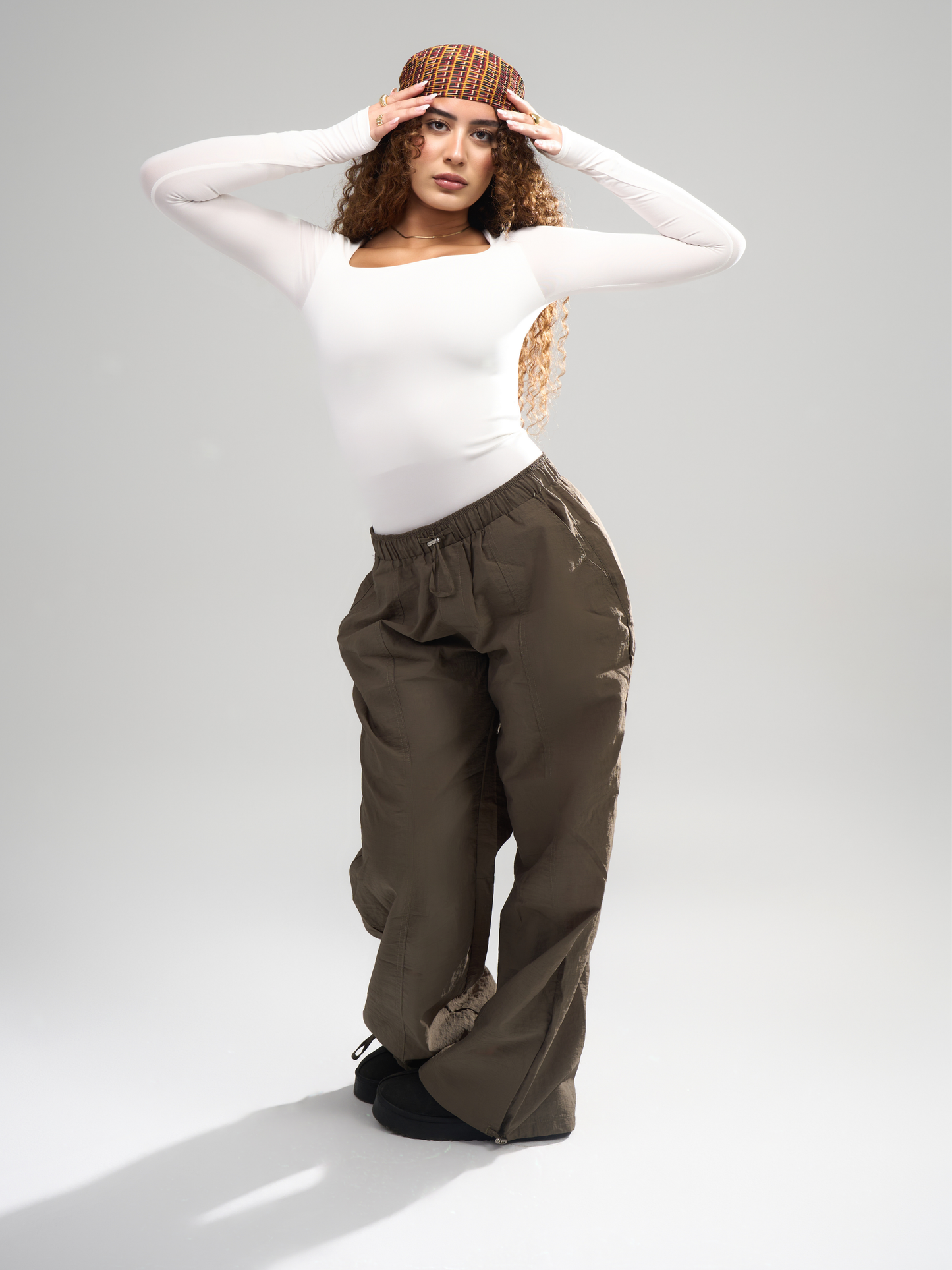Square Neck Full Sleeve Bodysuit - White