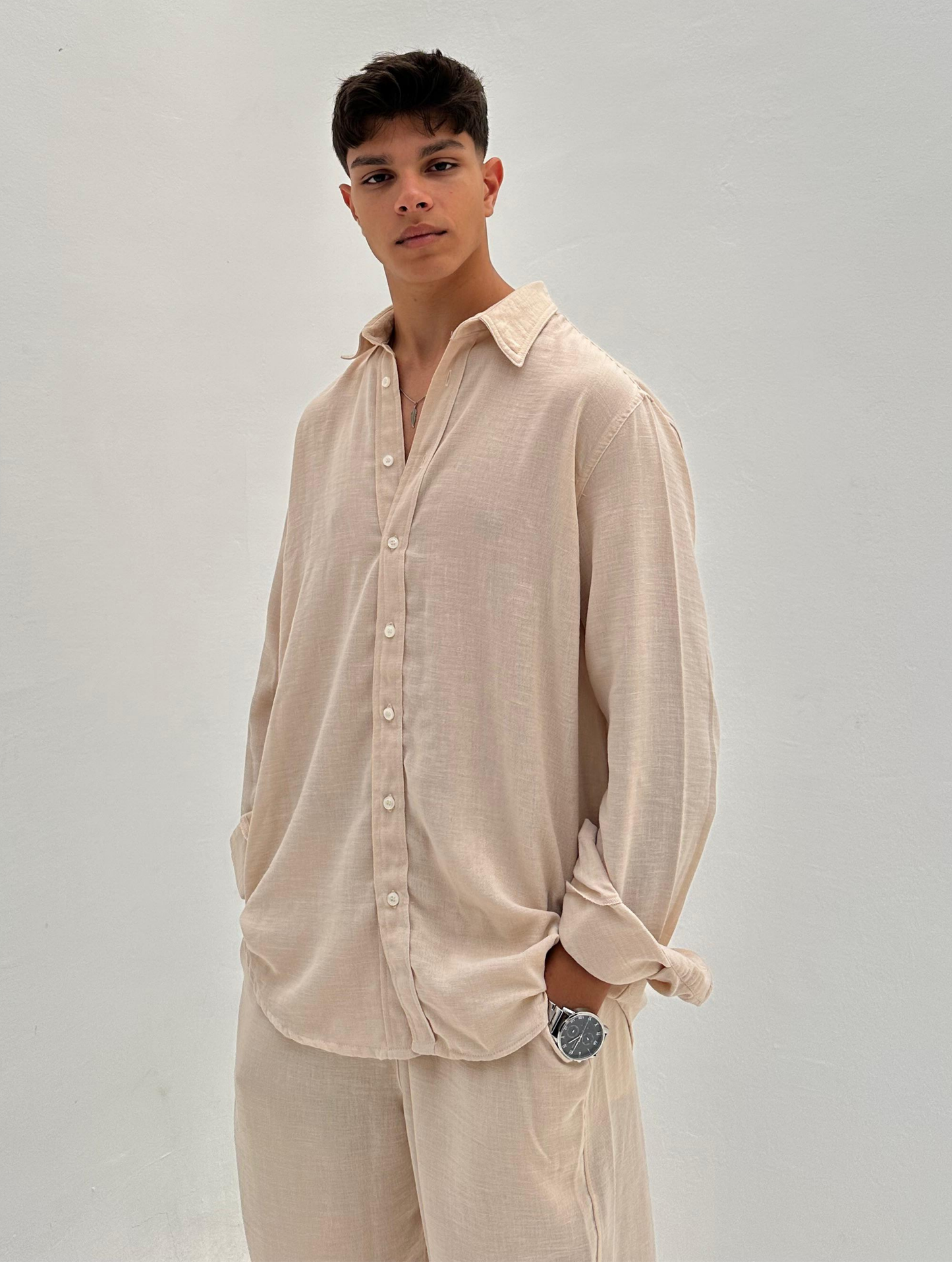 Beige Coastal Pants