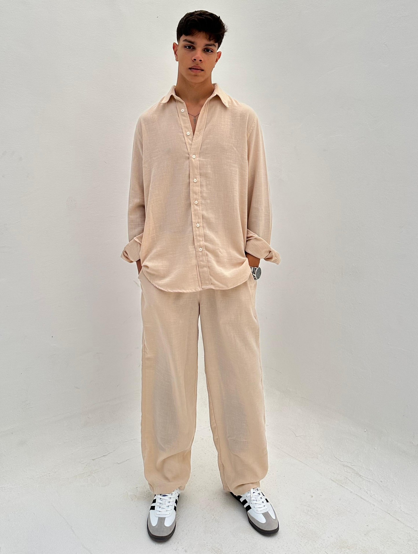Beige Coastal Pants