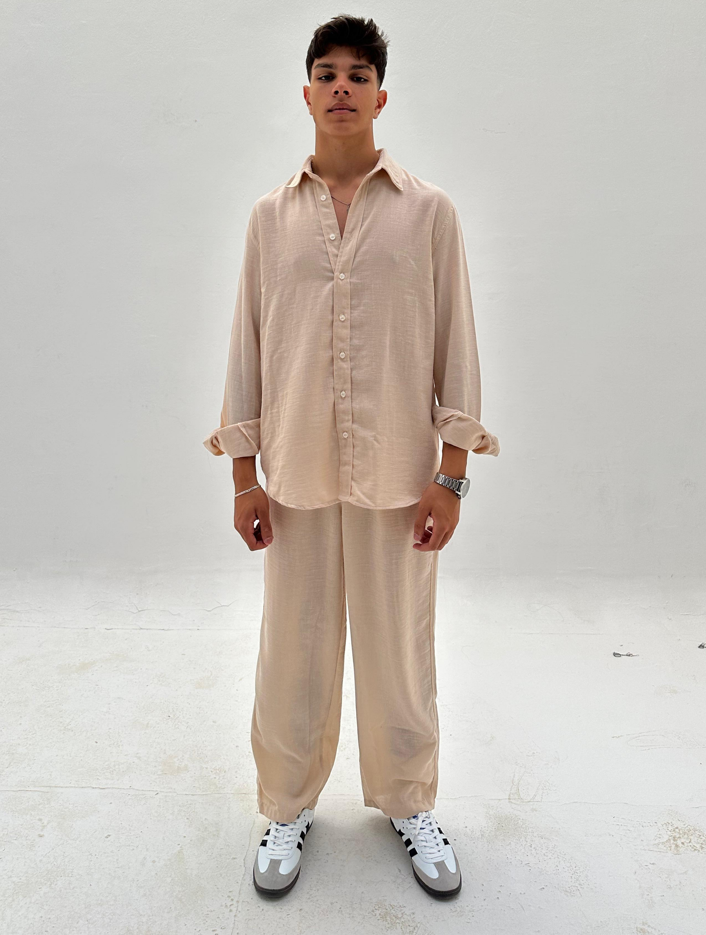 Beige Coastal Pants