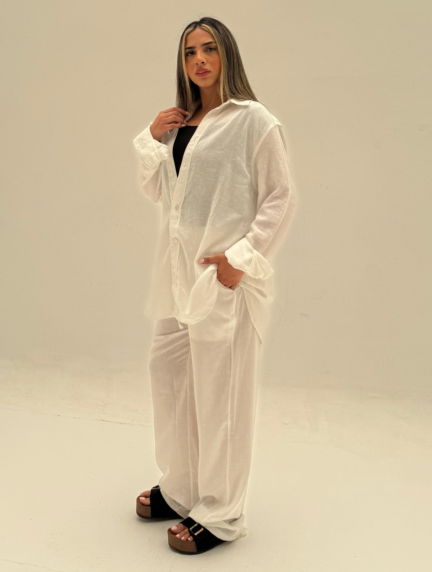 White Coastal Pants