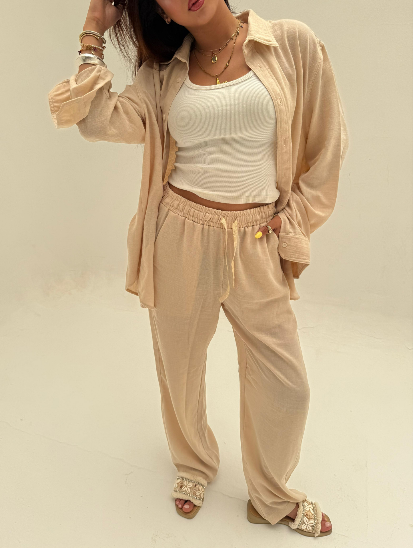 Beige Coastal Shirt
