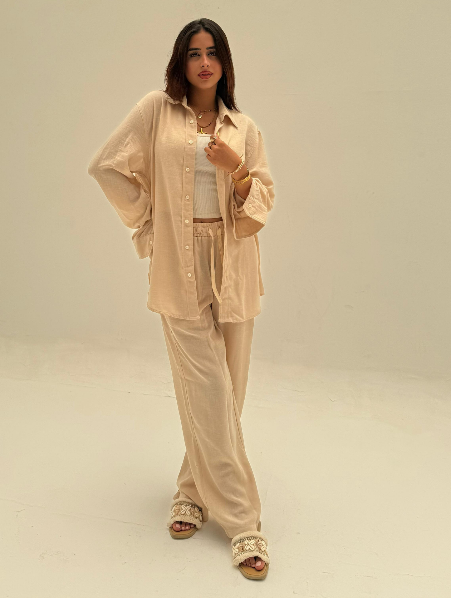 Beige Coastal Shirt