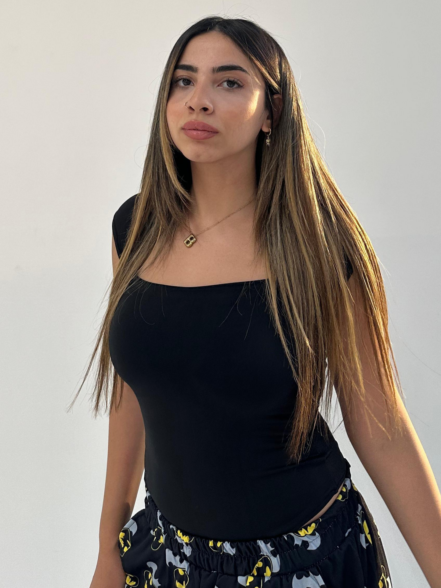 Black Half Sleeve BodySuit