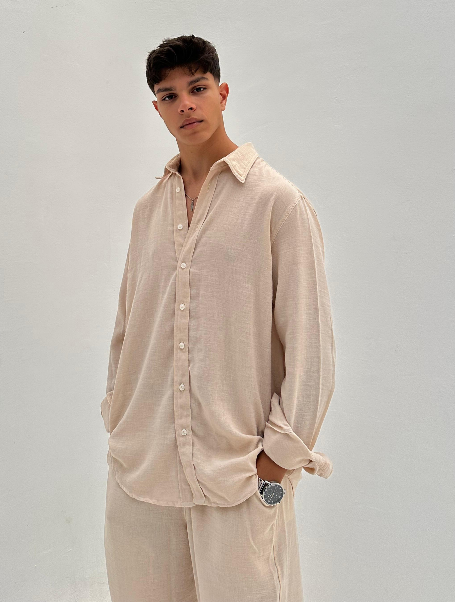 Beige Coastal Pants