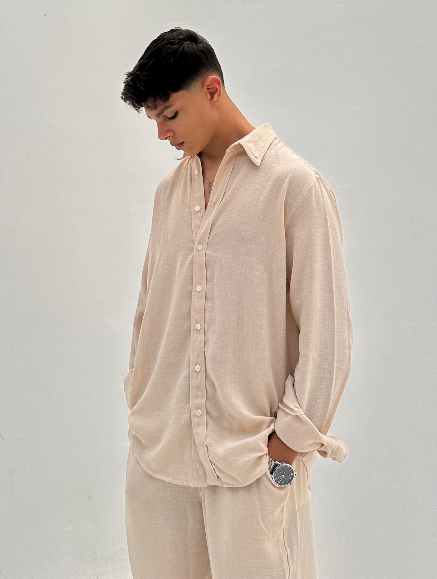 Beige Coastal Pants