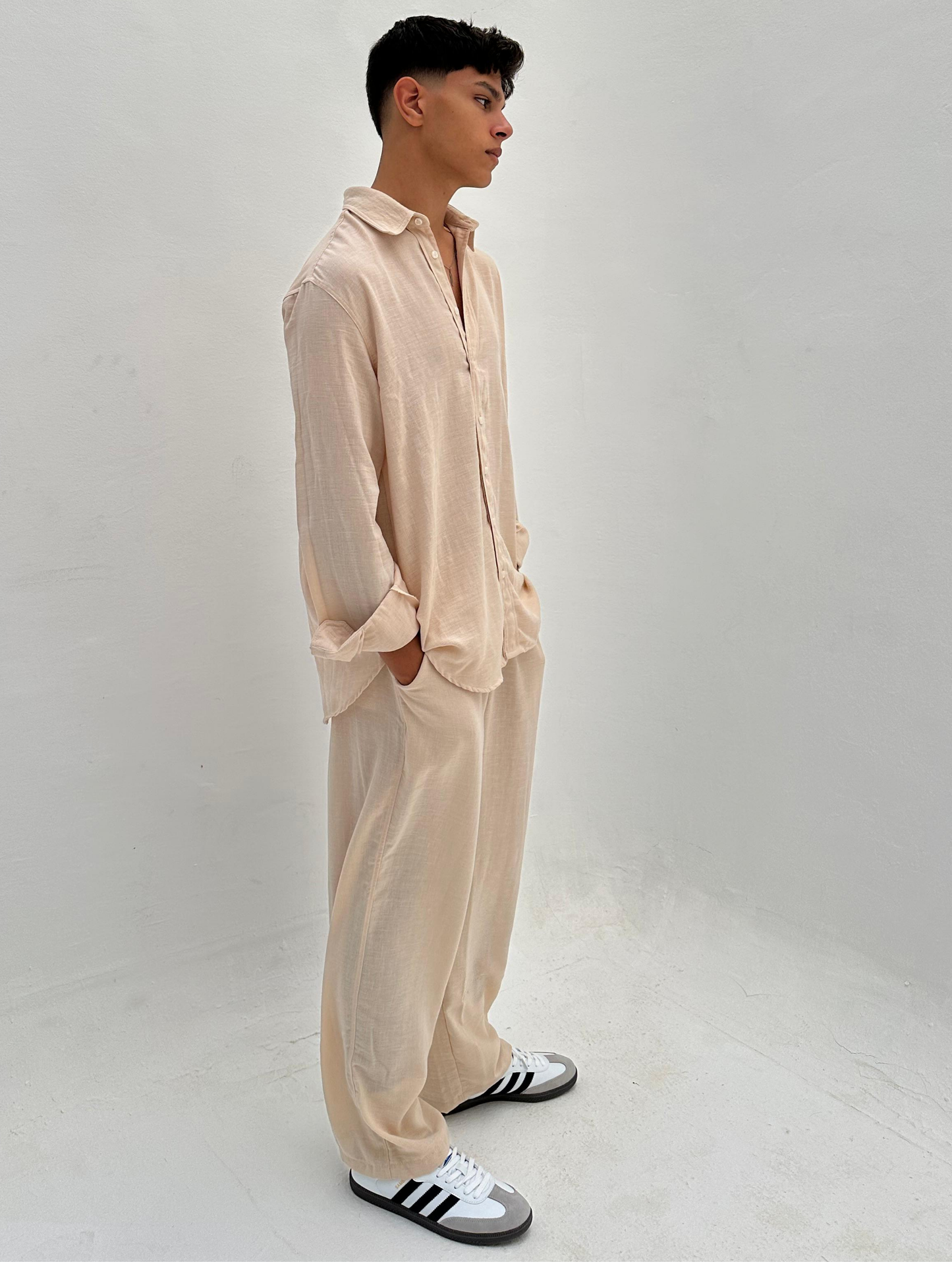 Beige Coastal Pants