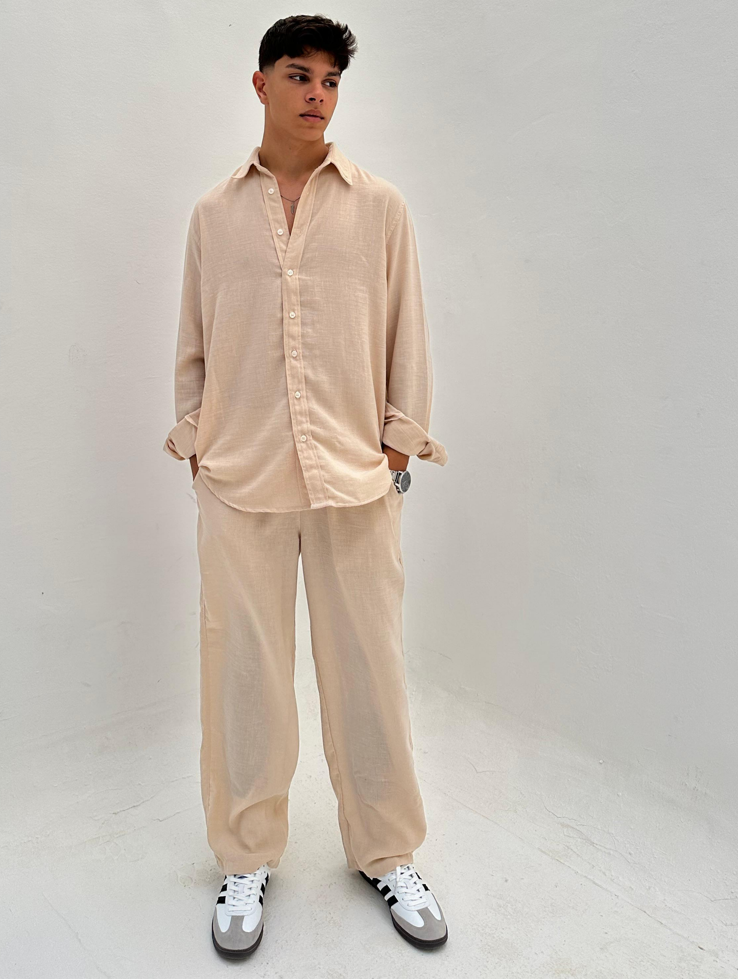 Beige Coastal Pants