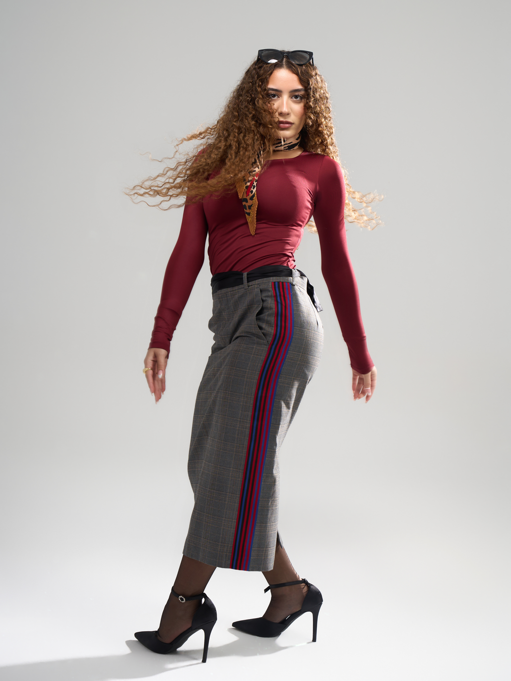 Scoop Neck Top - Burgundy