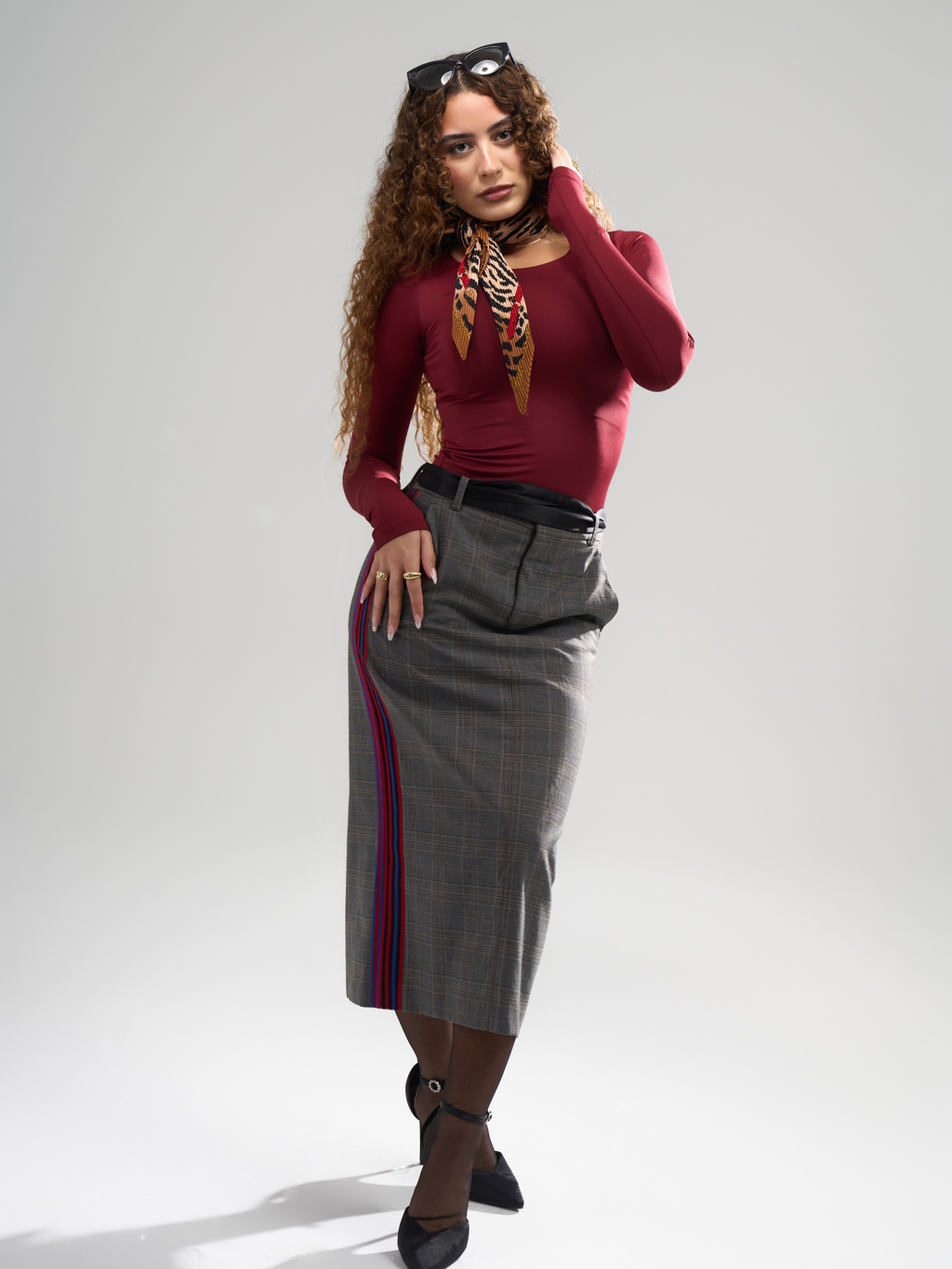 Scoop Neck Top - Burgundy