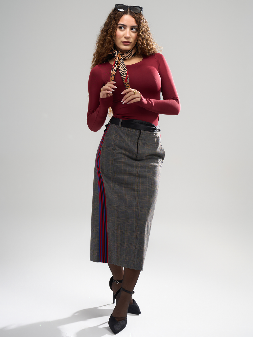 Scoop Neck Top - Burgundy