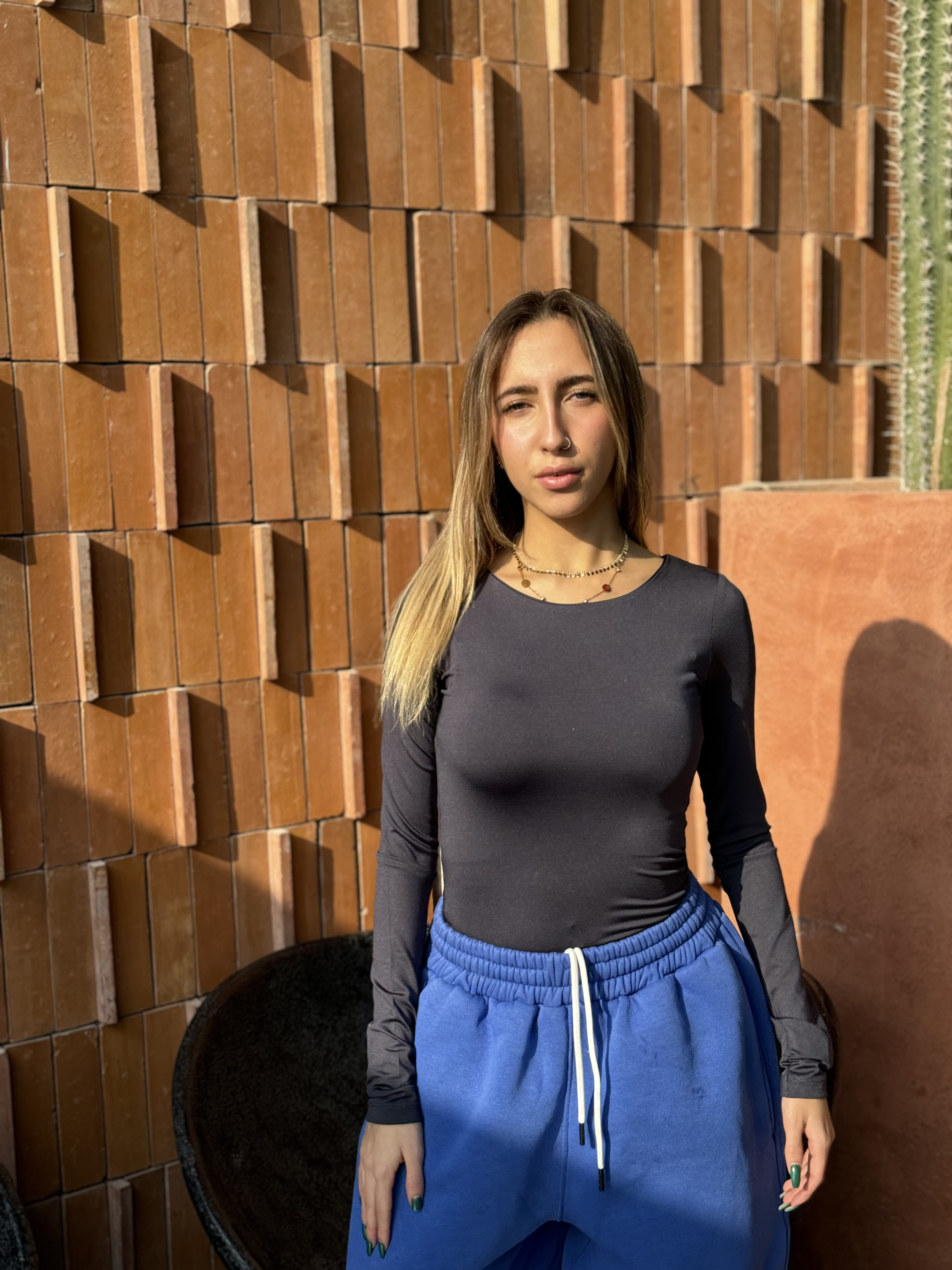 Scoop Neck Top - Dark Grey