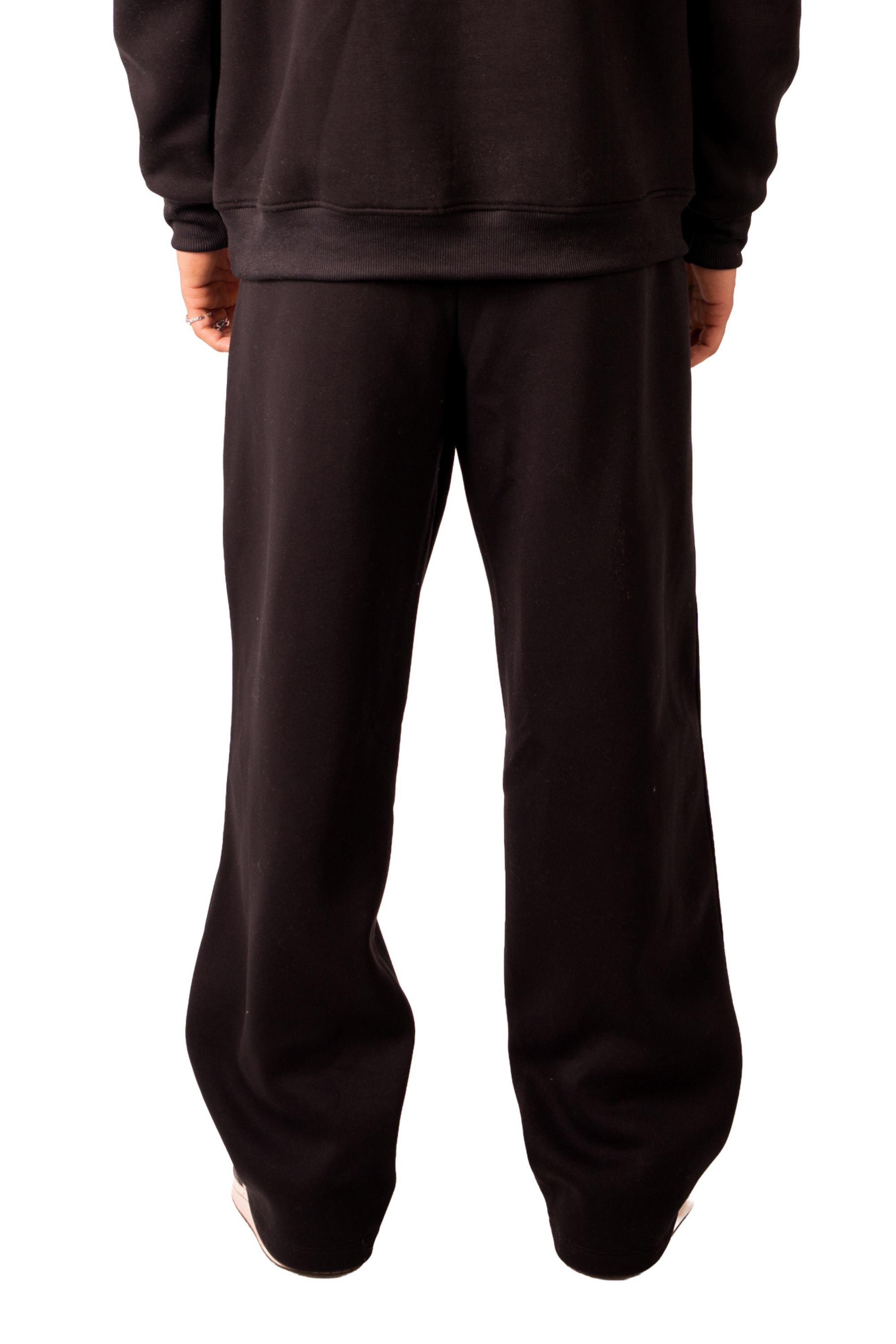 Straight Leg Sweat Pants - Black