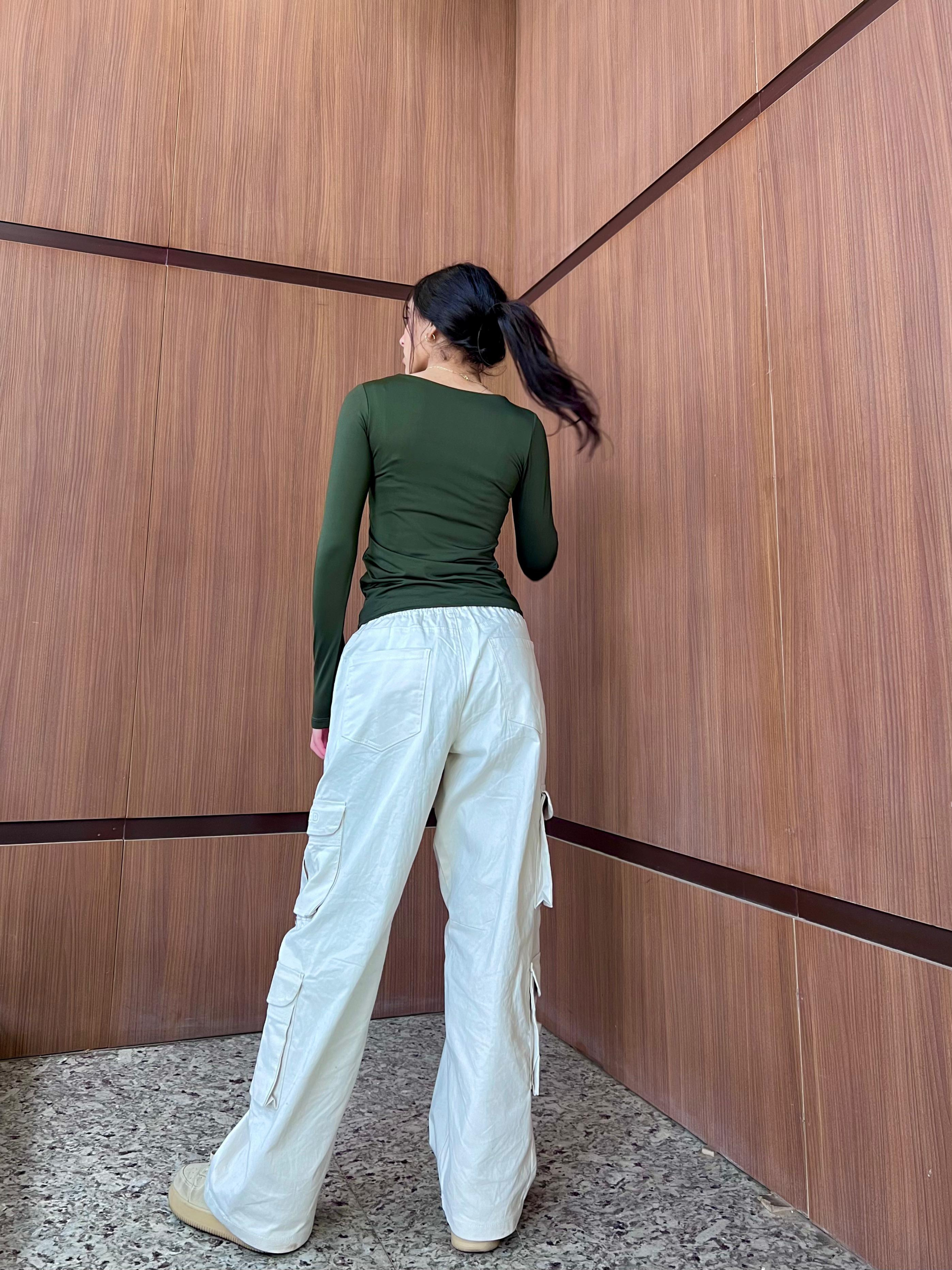 Scoop Neck Top - Olive