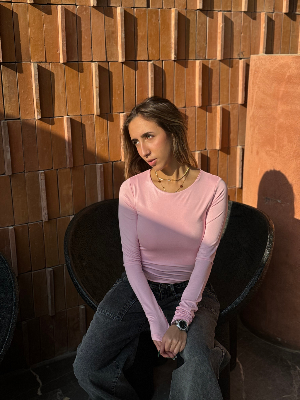 Scoop Neck Top - Pink