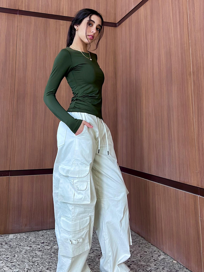 Scoop Neck Top - Olive