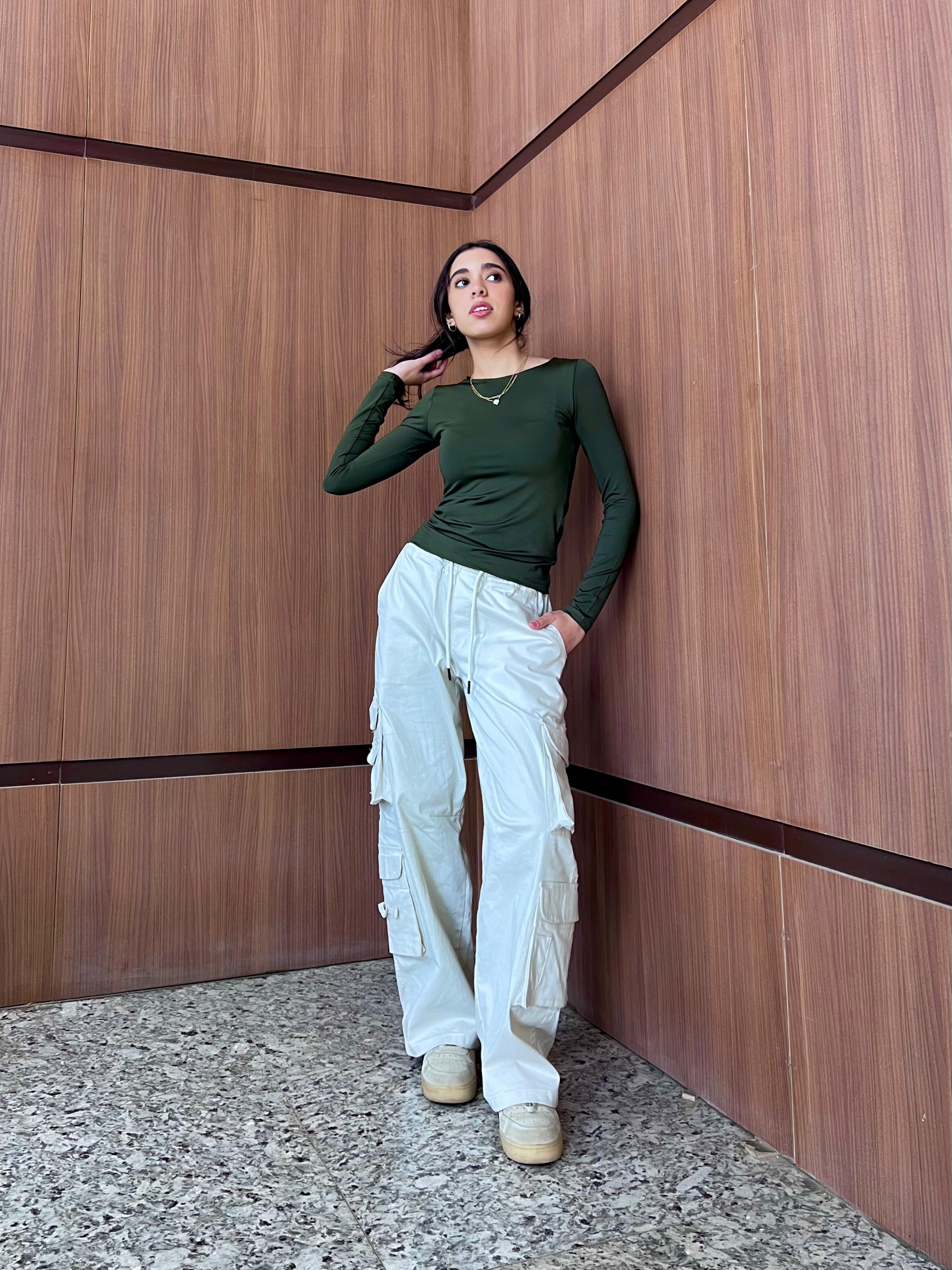 Scoop Neck Top - Olive