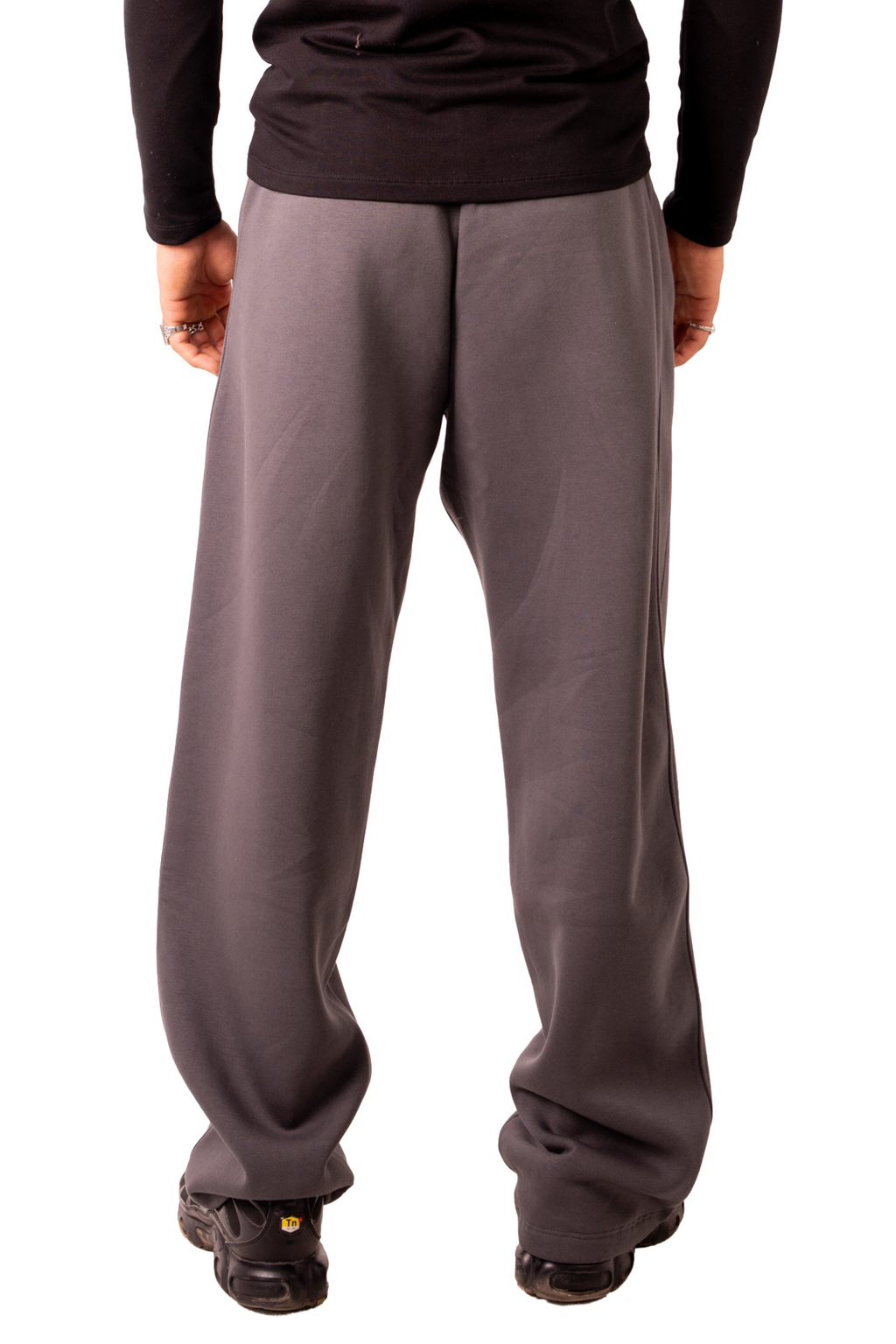 Straight Leg Sweat Pants - Dark Grey