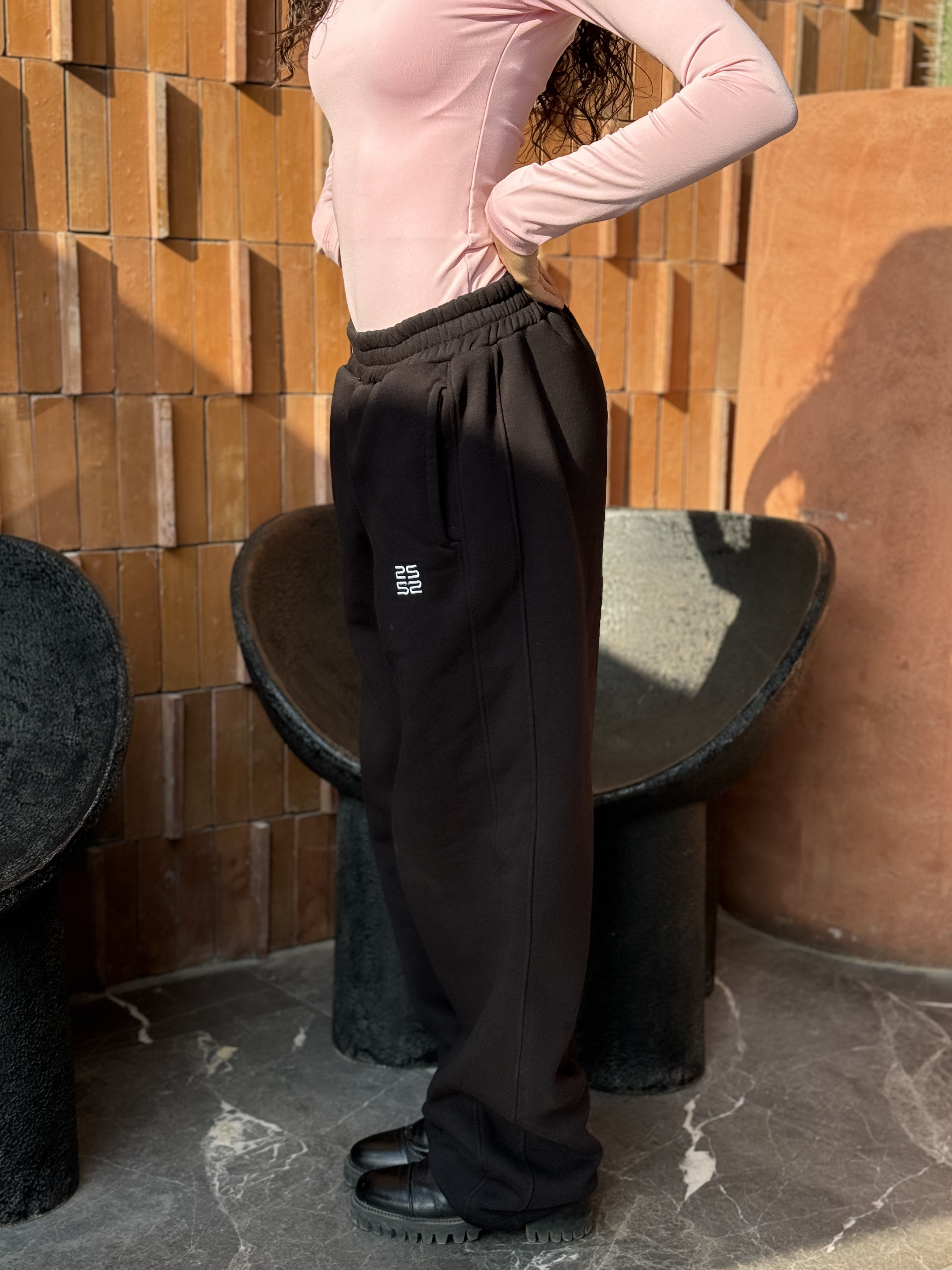 Square Neck Full Sleeve Bodysuit - Pink