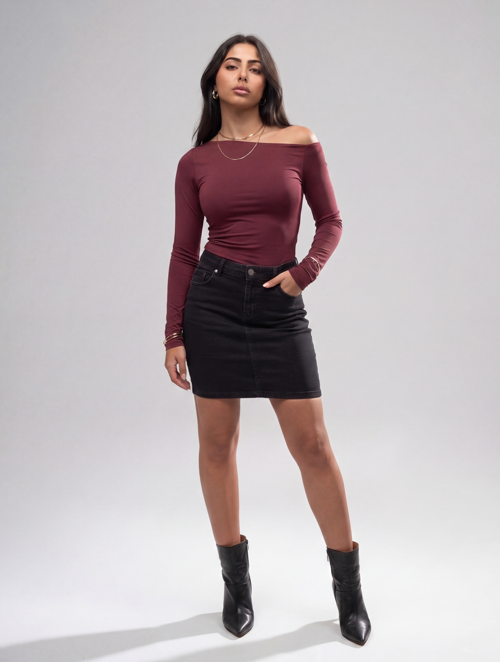 Assymetrical Off Shoulder Top