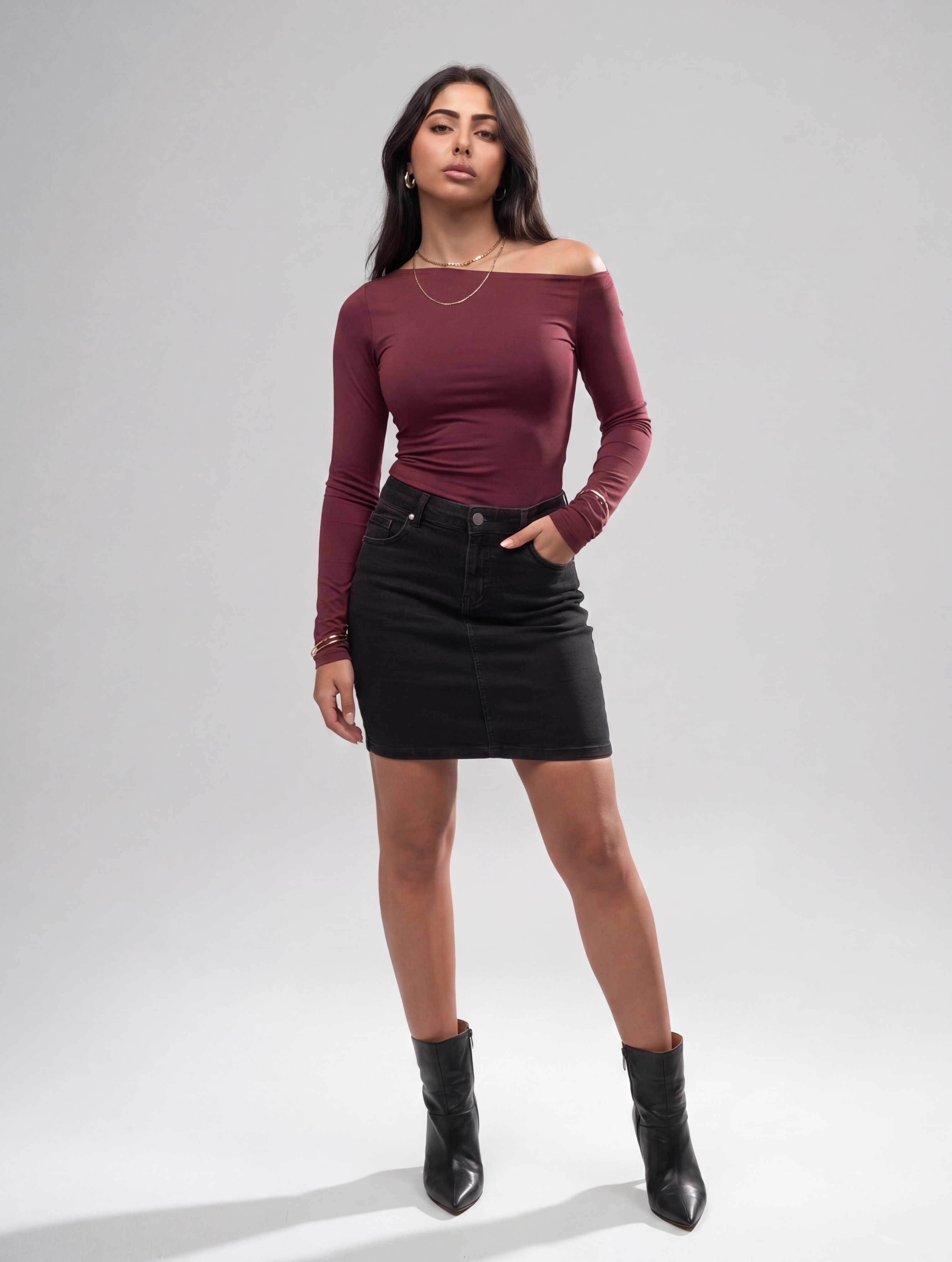 Assymetrical Off Shoulder Top