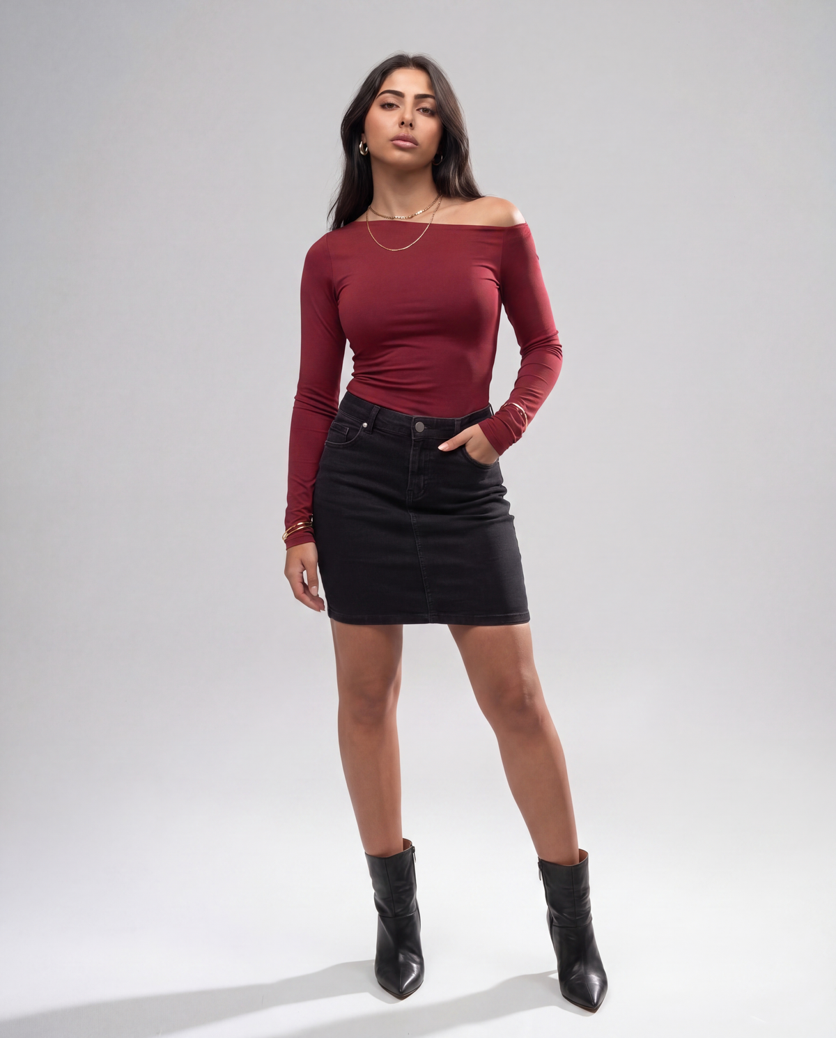 Assymetrical Off Shoulder Top