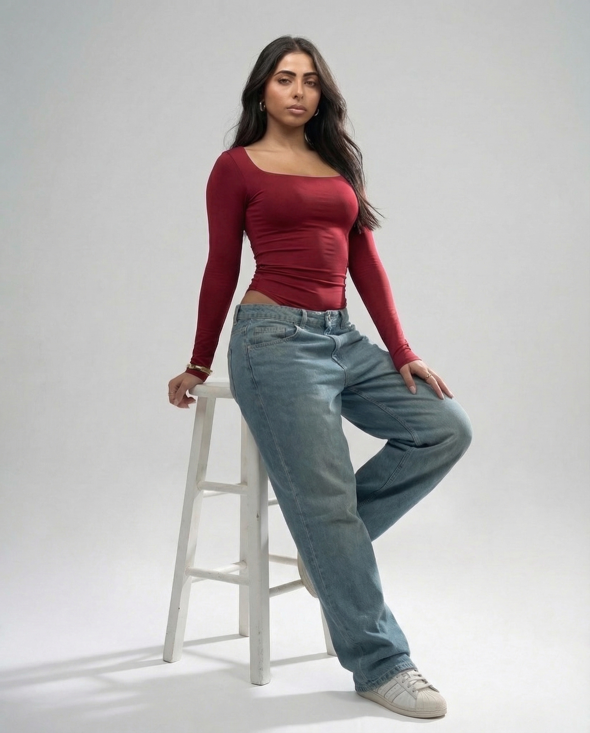 Square Neck Full Sleeve Bodysuit
