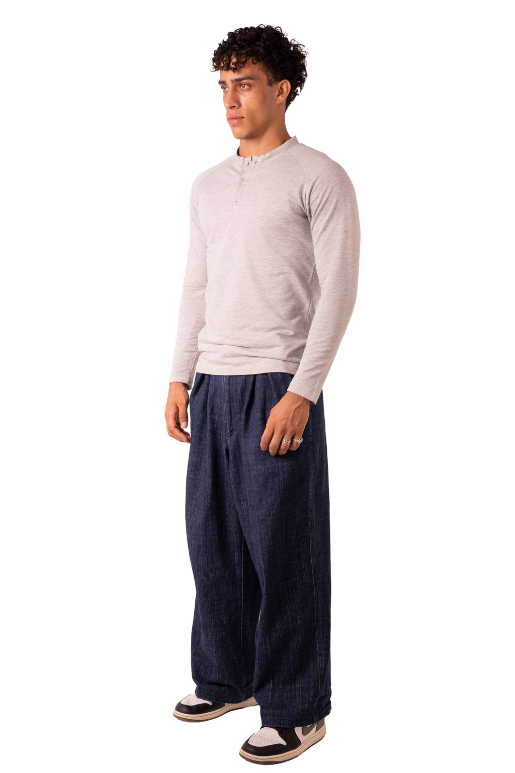 Henley Tshirt - Light Grey