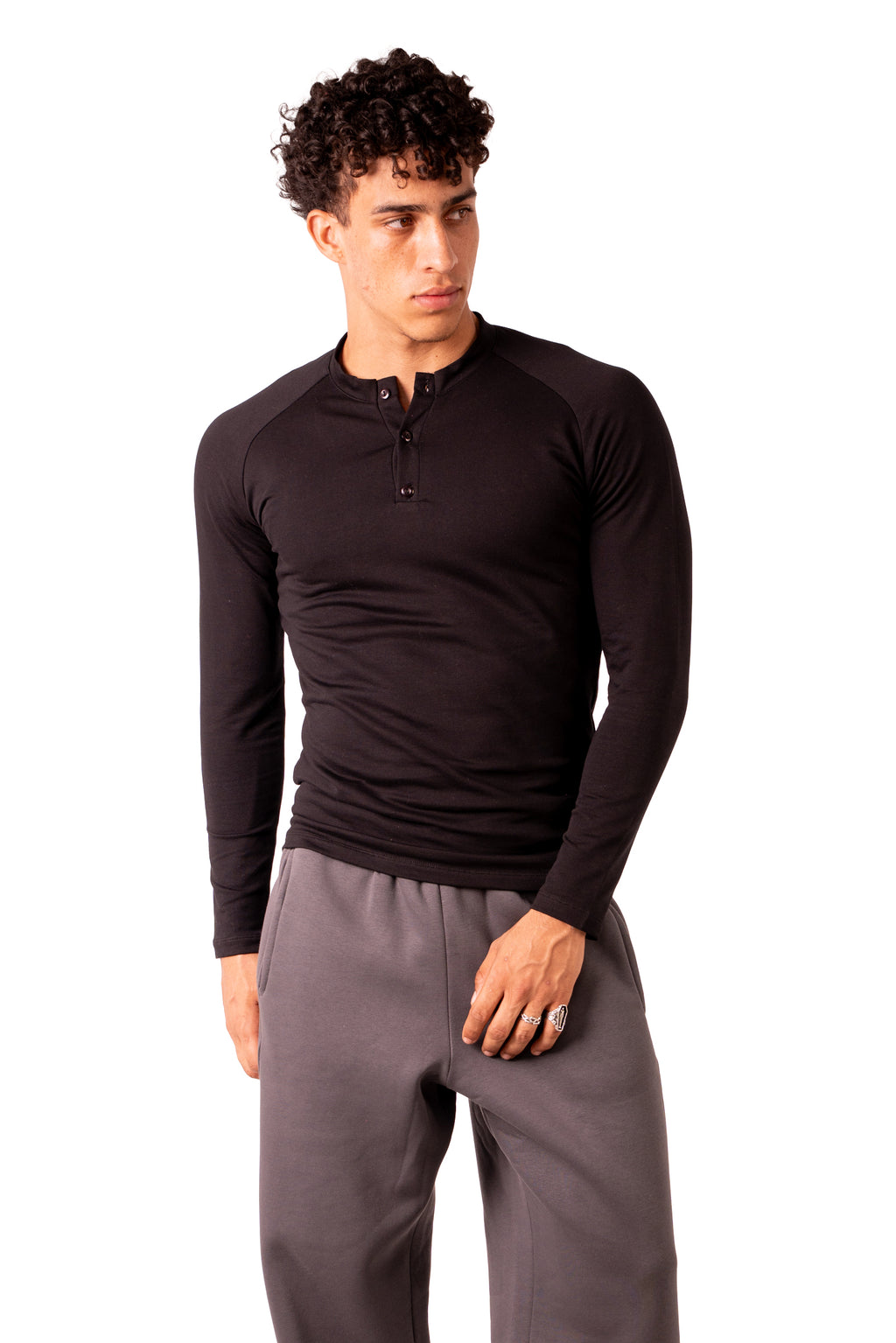 Henley Tshirt - Black
