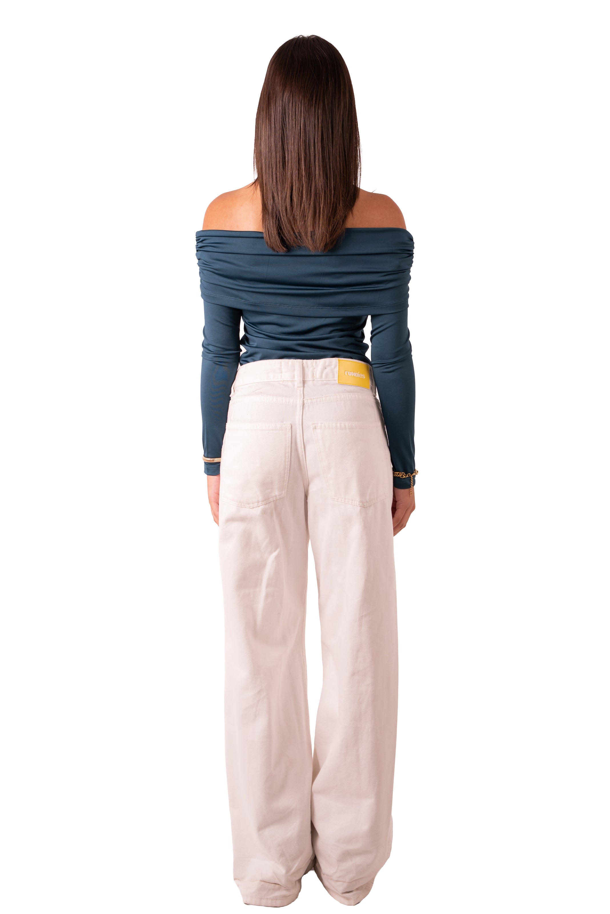 Off Shoulder Top - Emerald Green