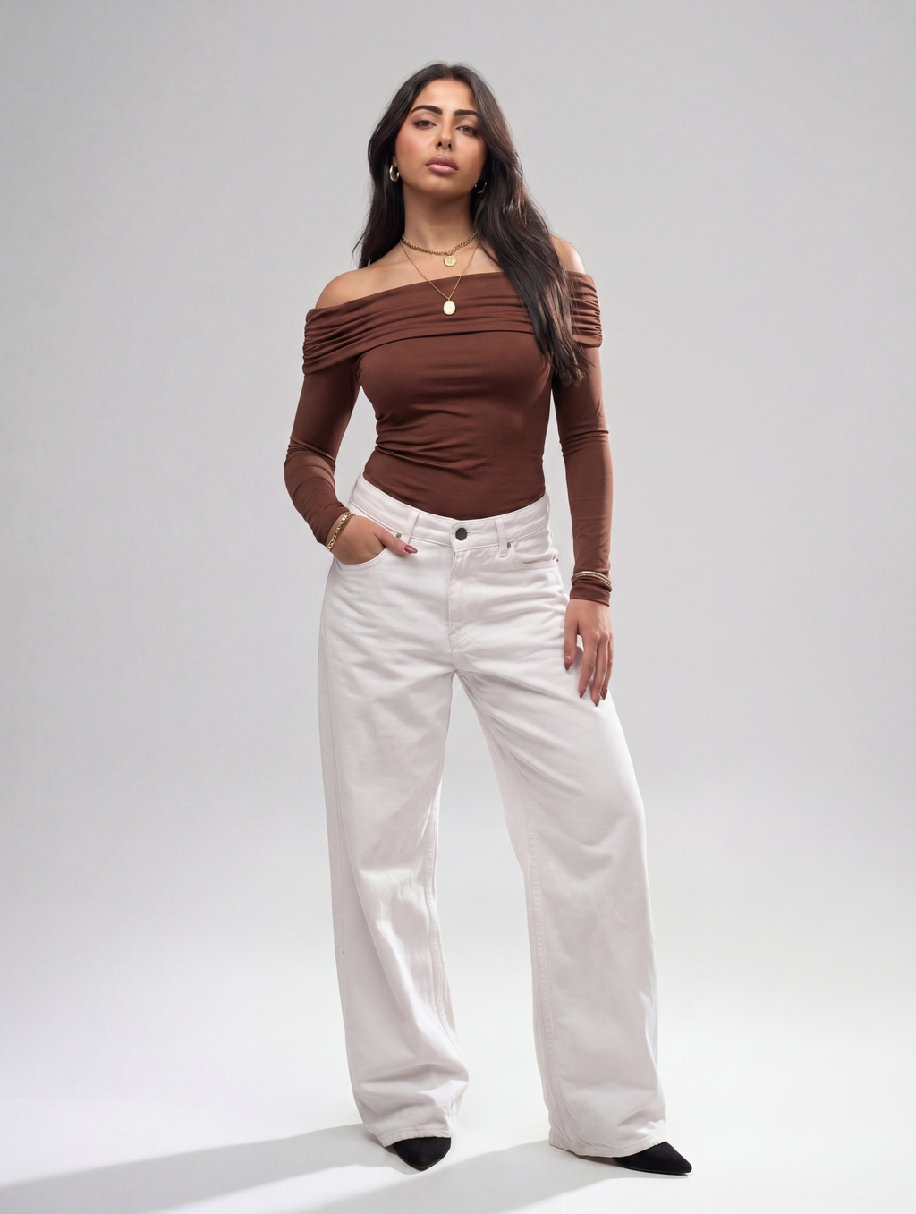Off Shoulder Full Sleeve Top