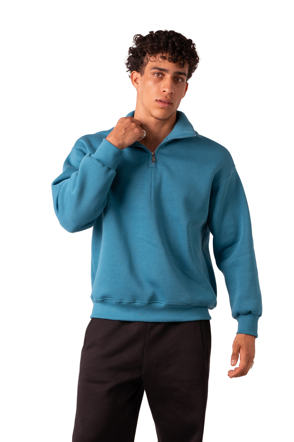 Quarter Zip - Deep Aqua