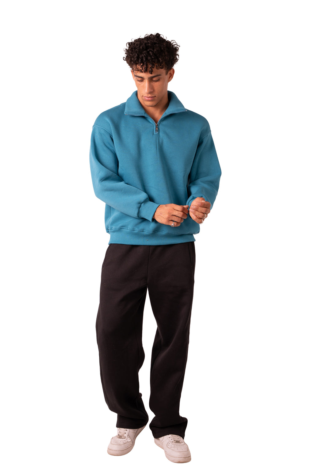 Quarter Zip - Deep Aqua