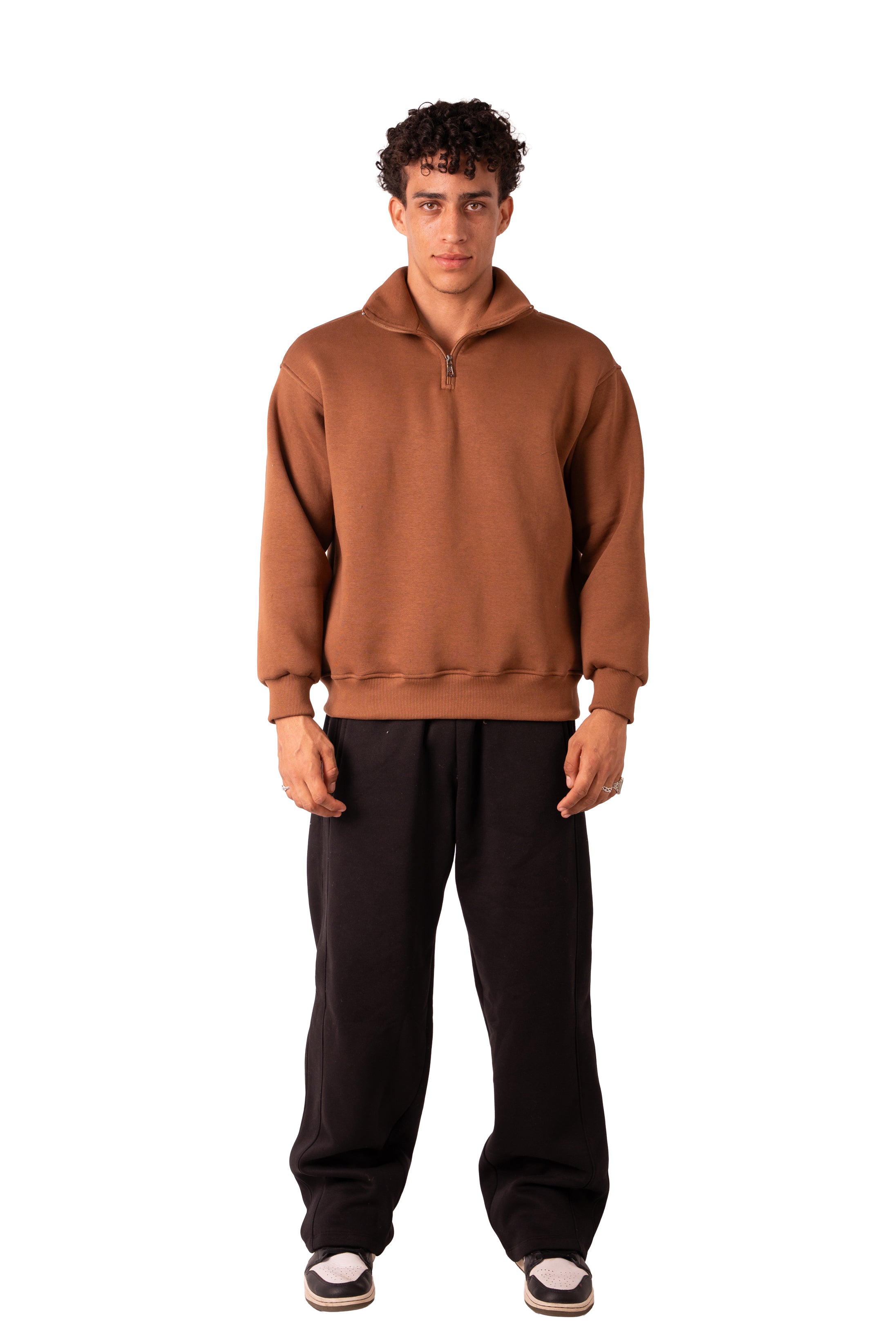 Quarter Zip - Cocoa Brown