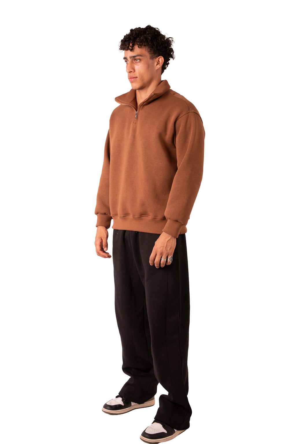 Quarter Zip - Cocoa Brown