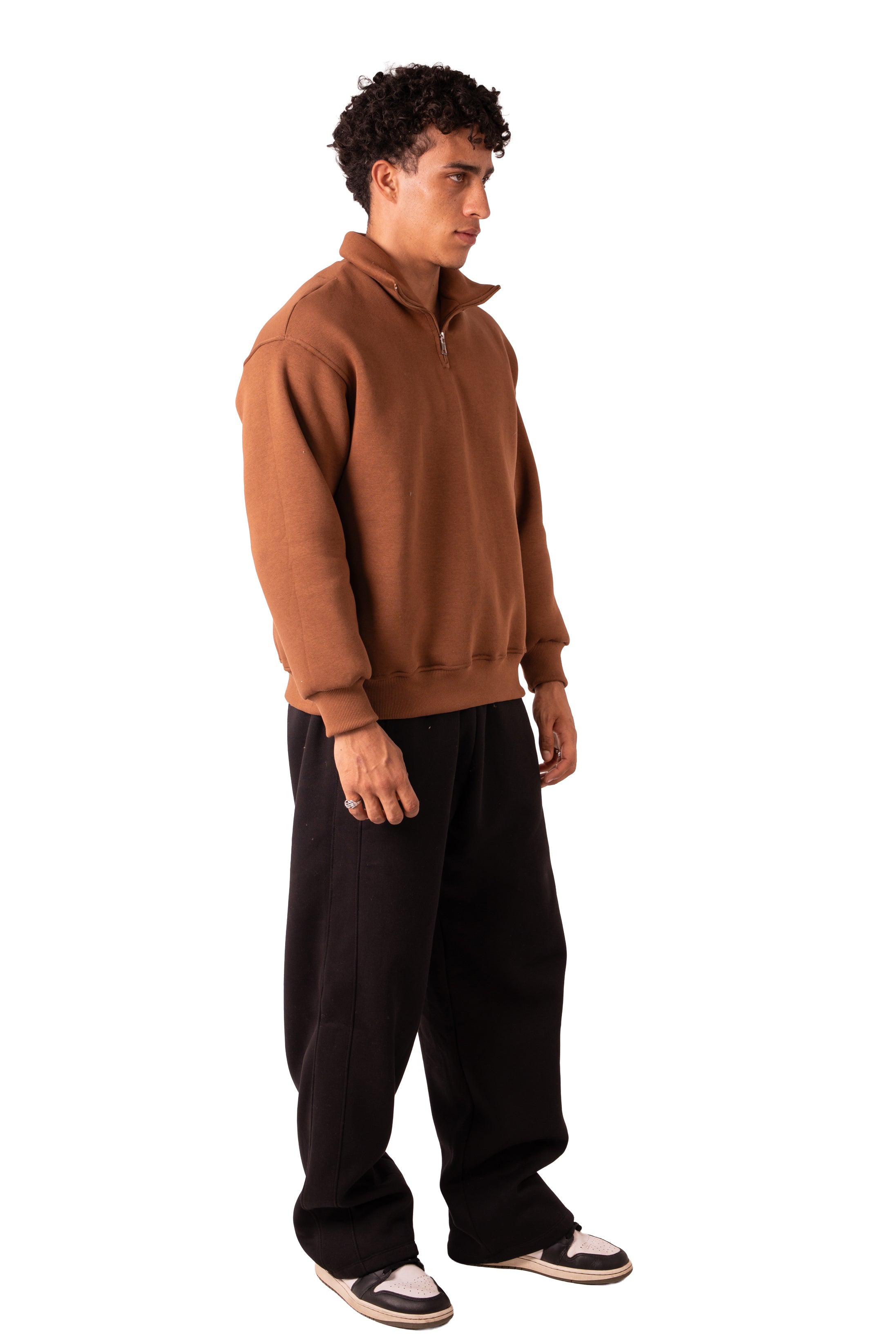 Quarter Zip - Cocoa Brown