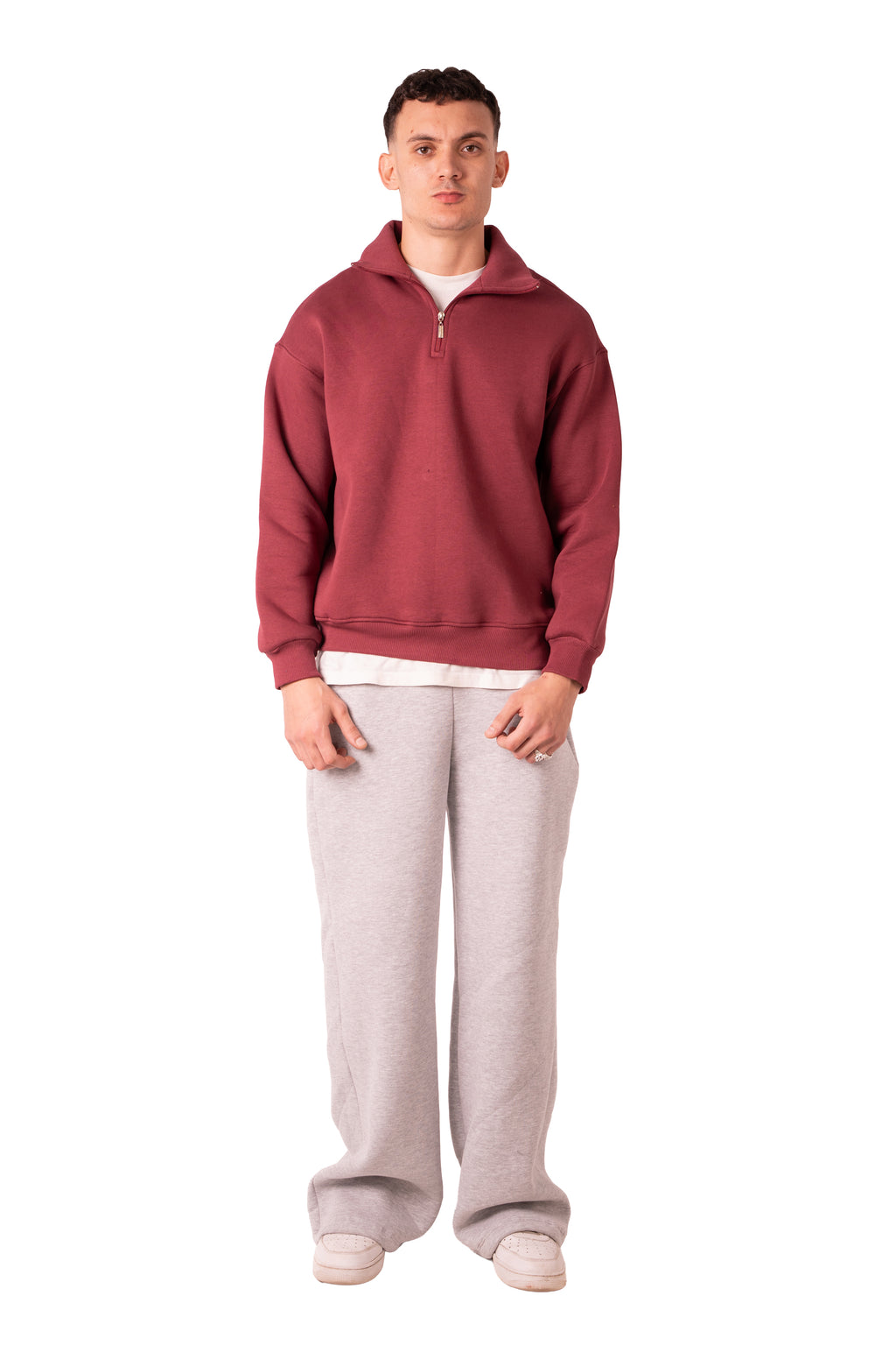 Quarter Zip - Burgundy