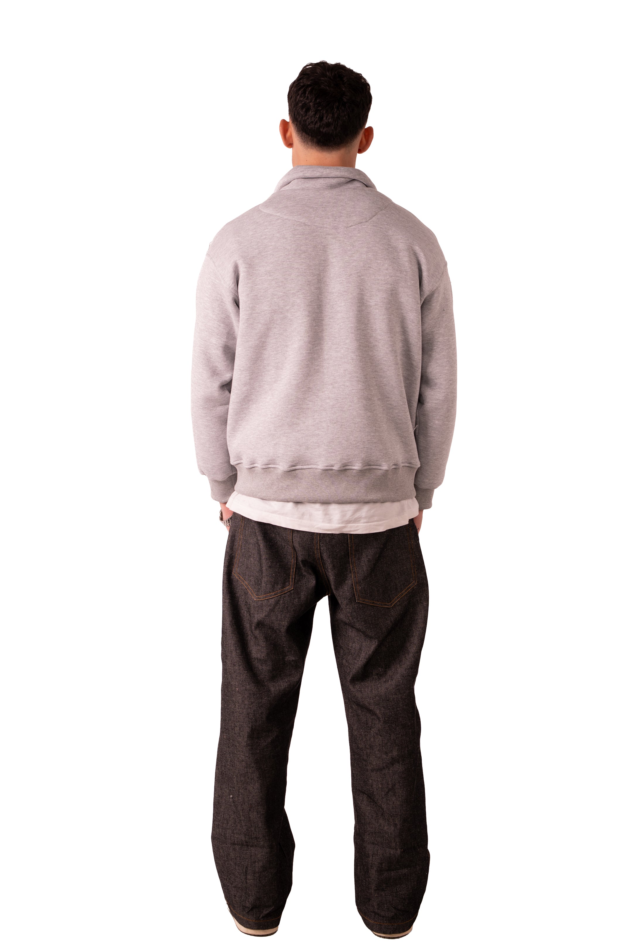 Quarter Zip - Light Grey