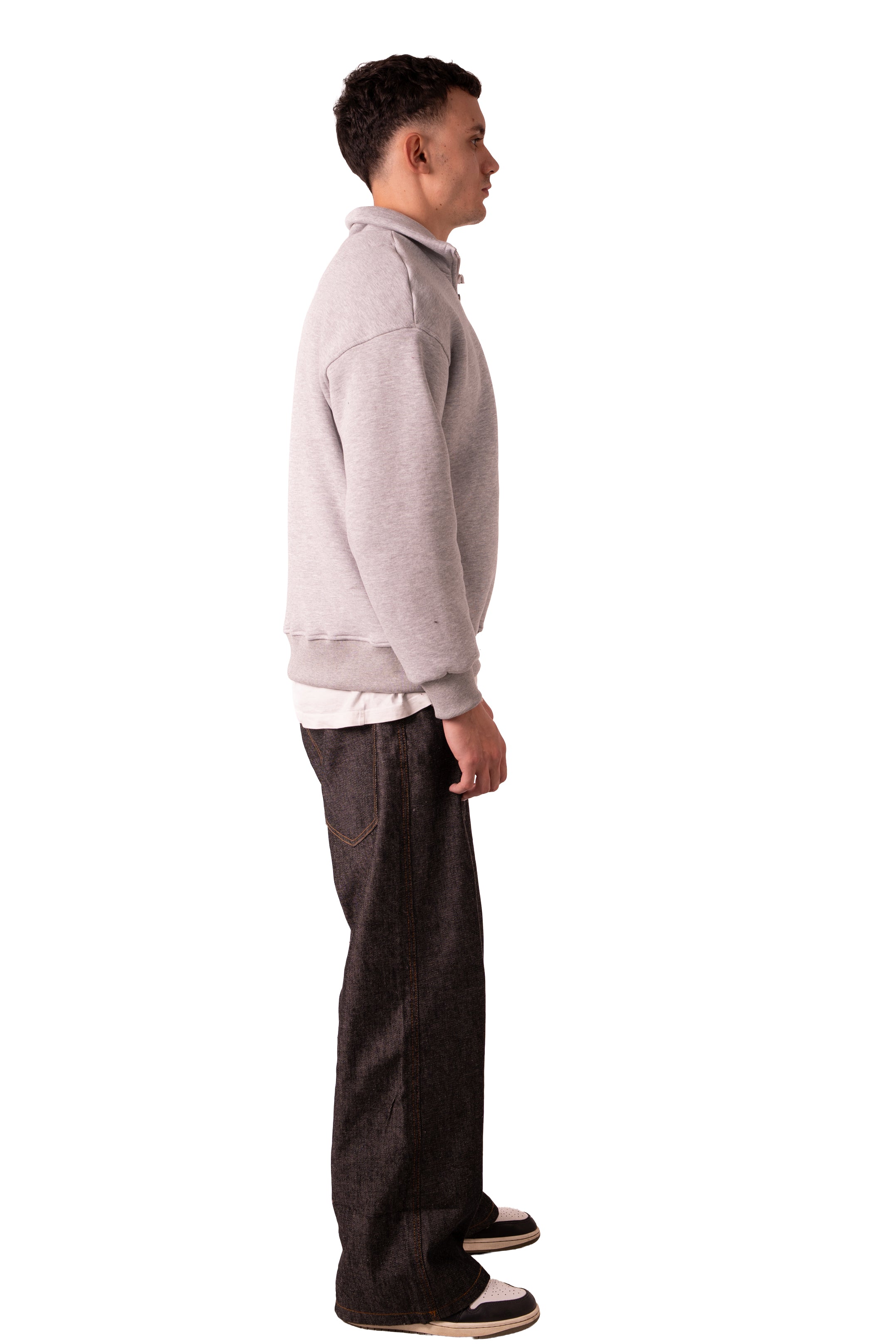 Quarter Zip - Light Grey