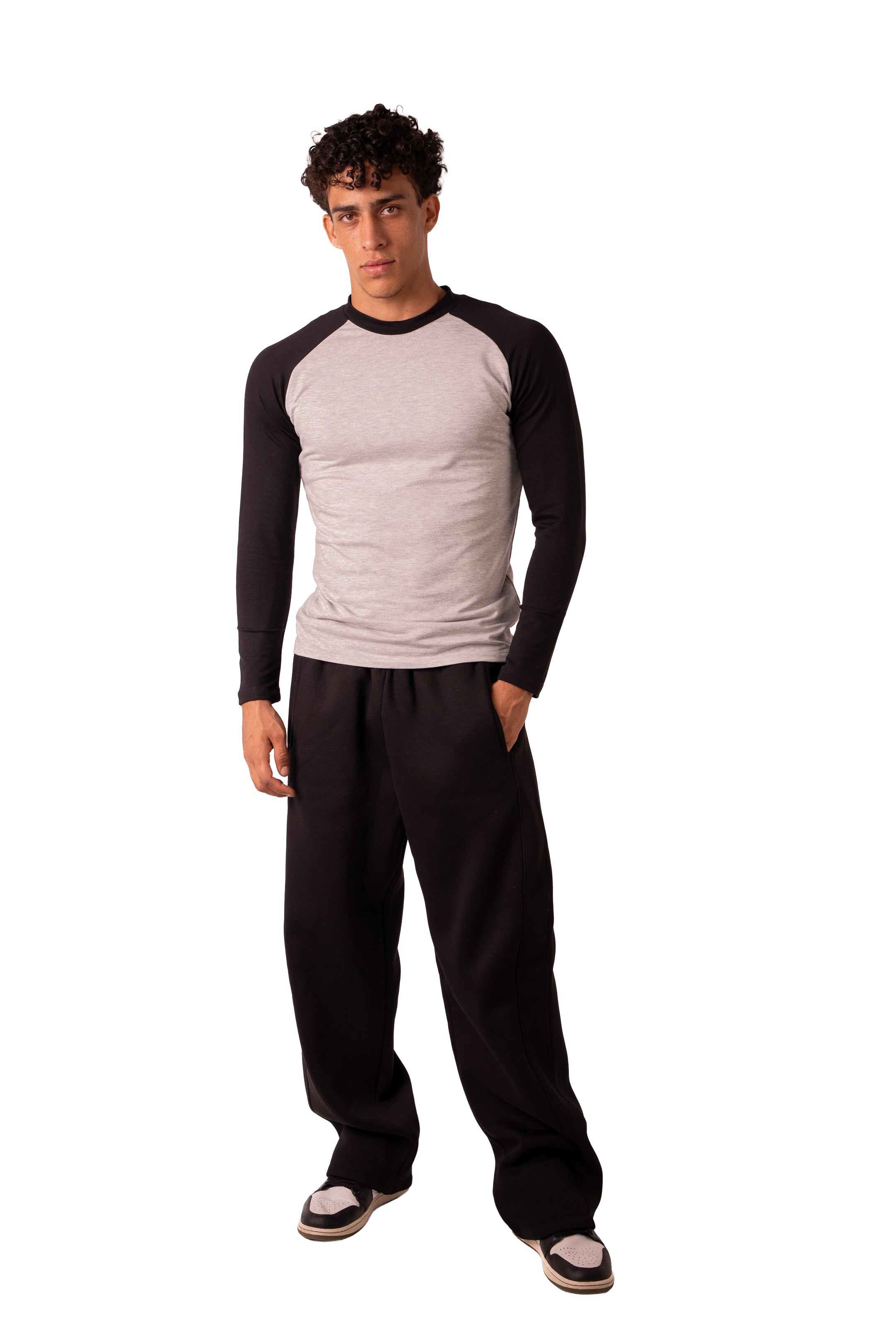 Reglan Tshirt - Light Grey x Black