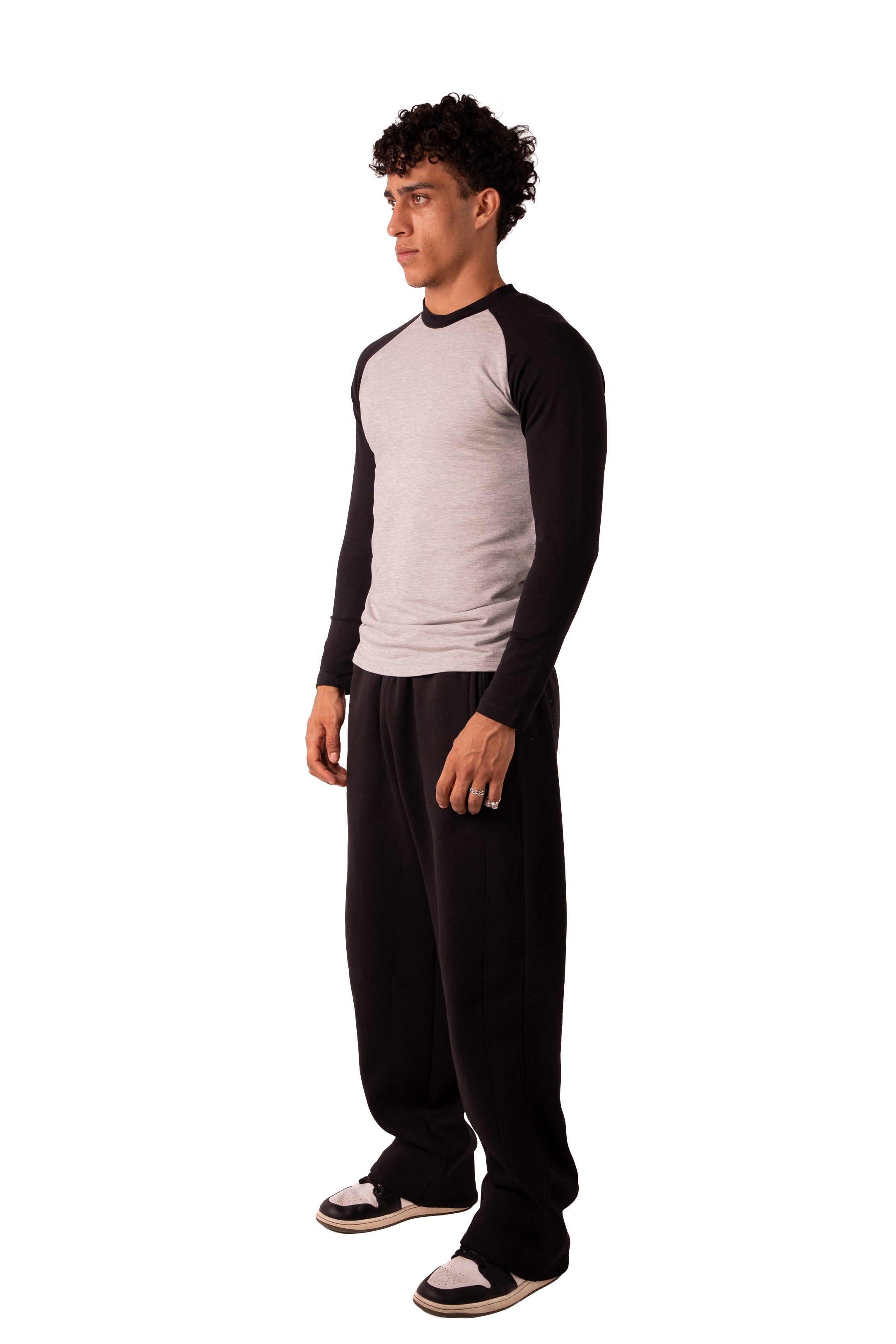 Reglan Tshirt - Light Grey x Black