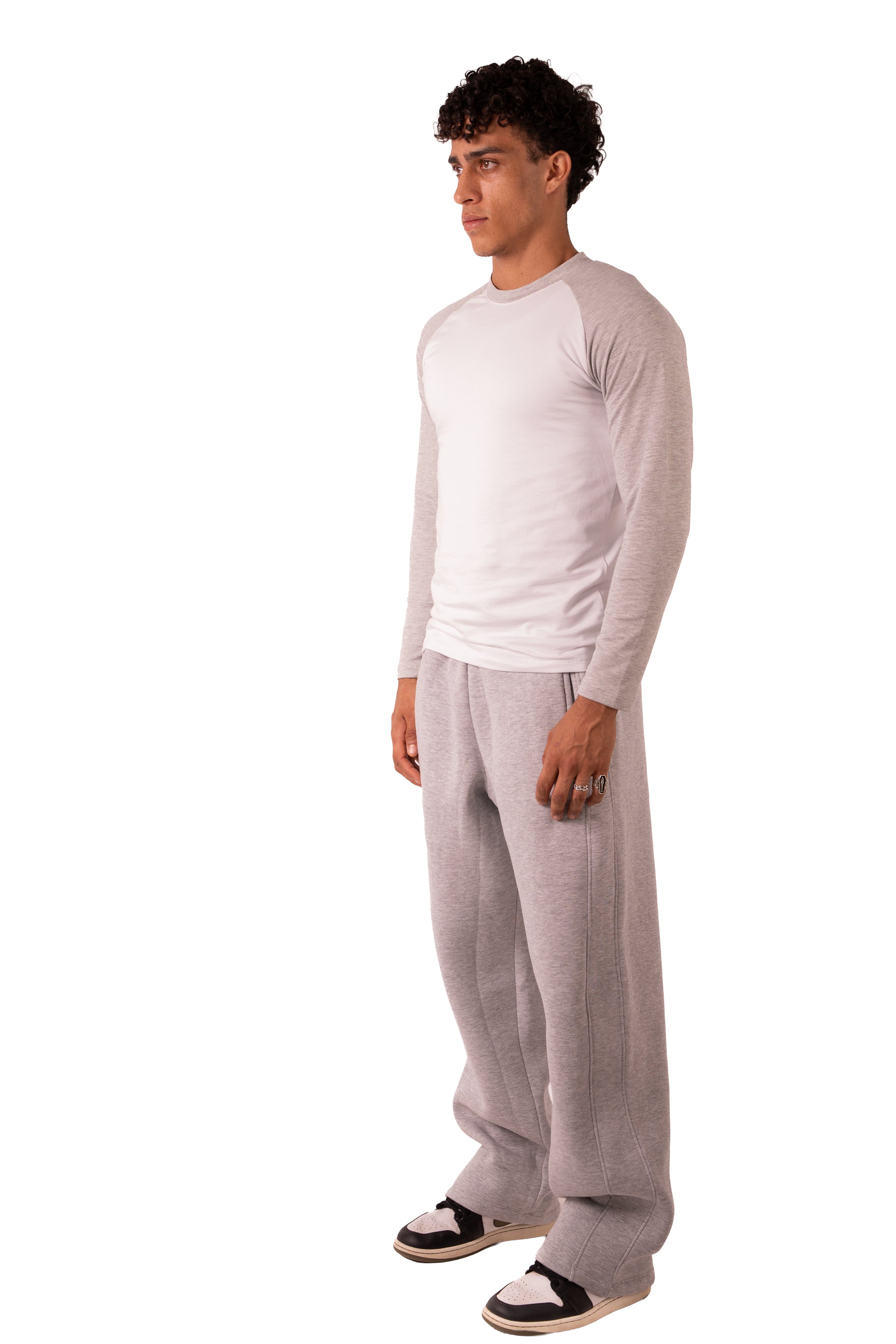 Reglan Tshirt - White x Light Grey