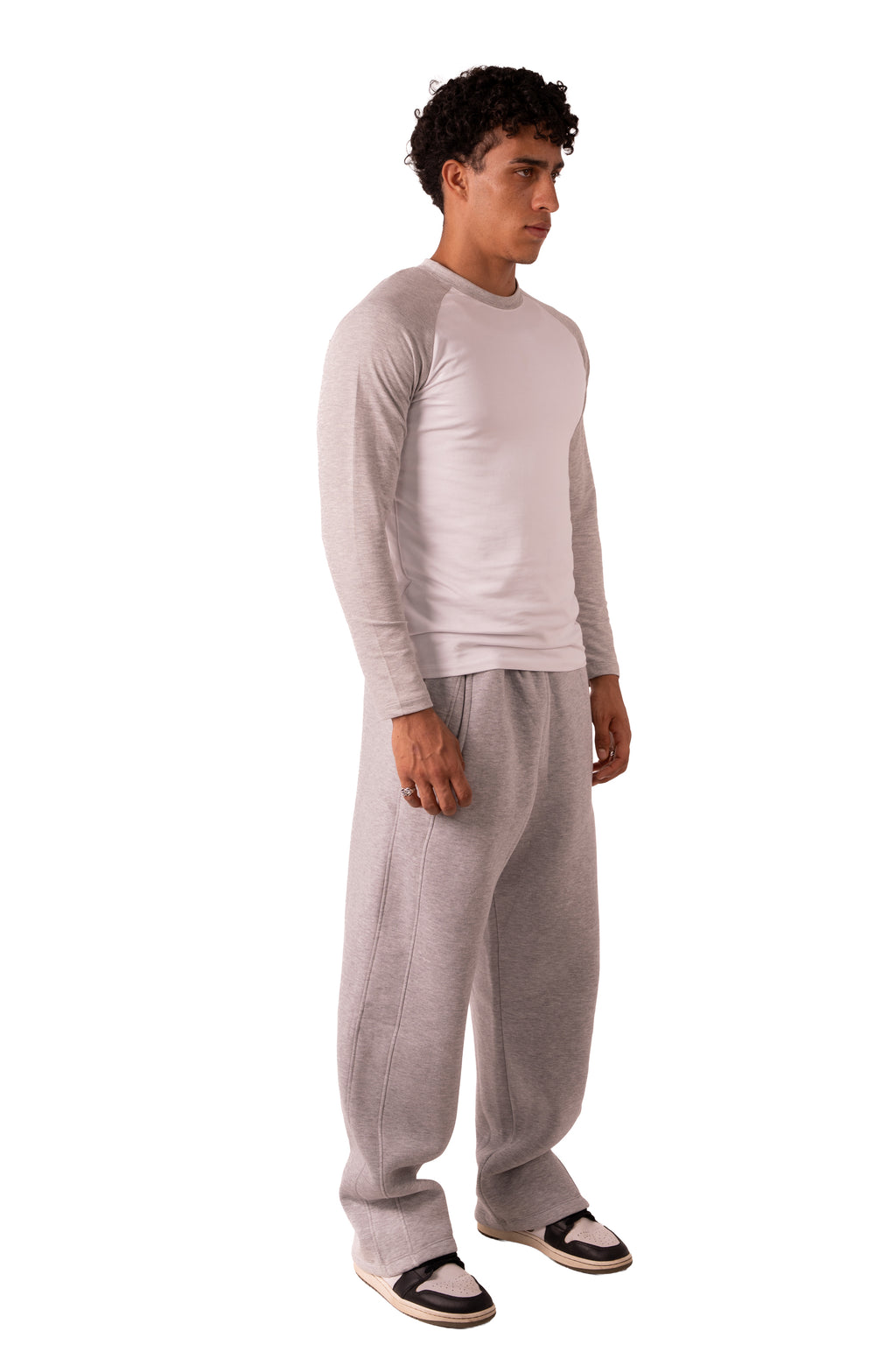 Reglan Tshirt - White x Light Grey