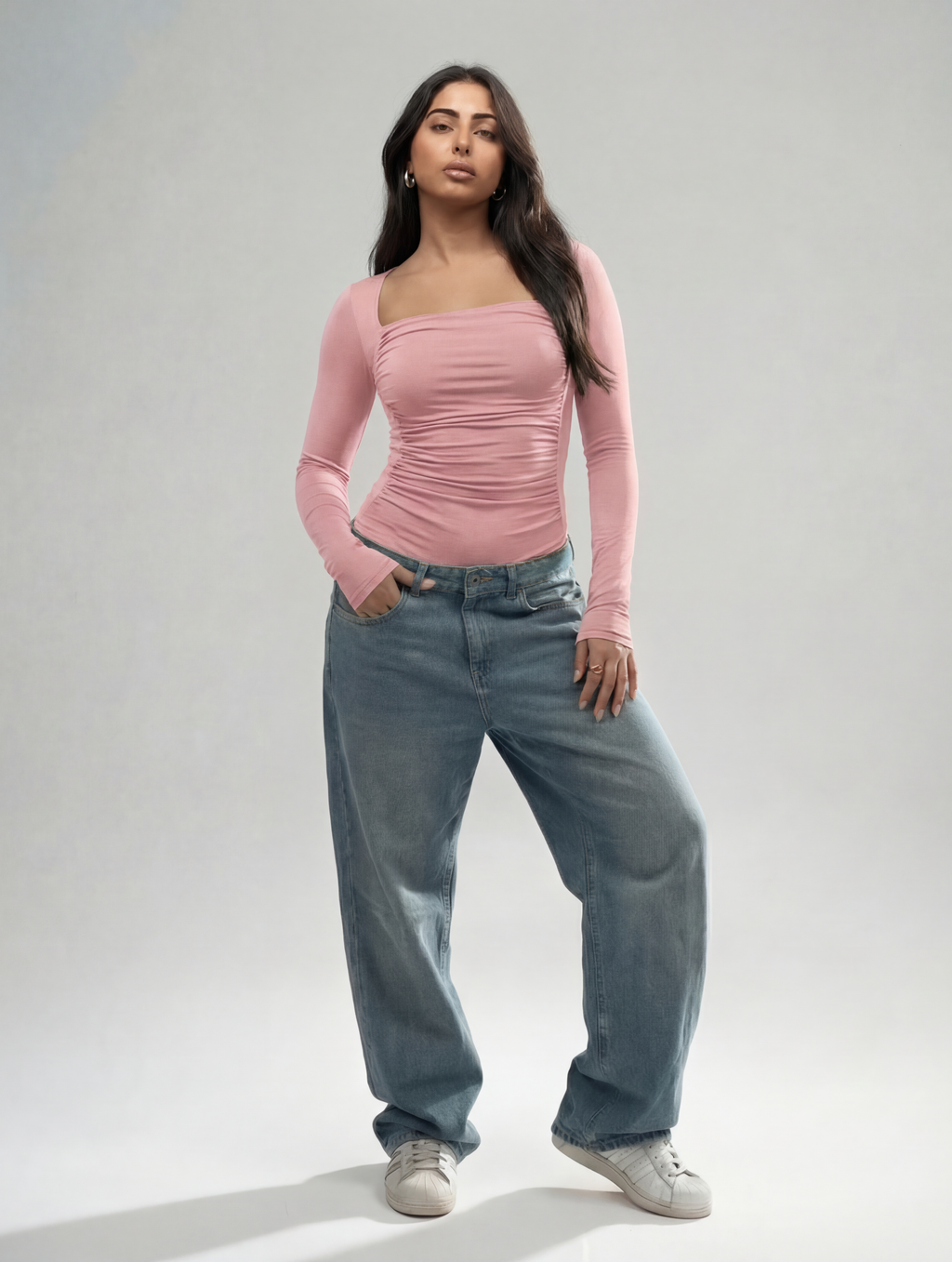 Rushed Square Neck Top