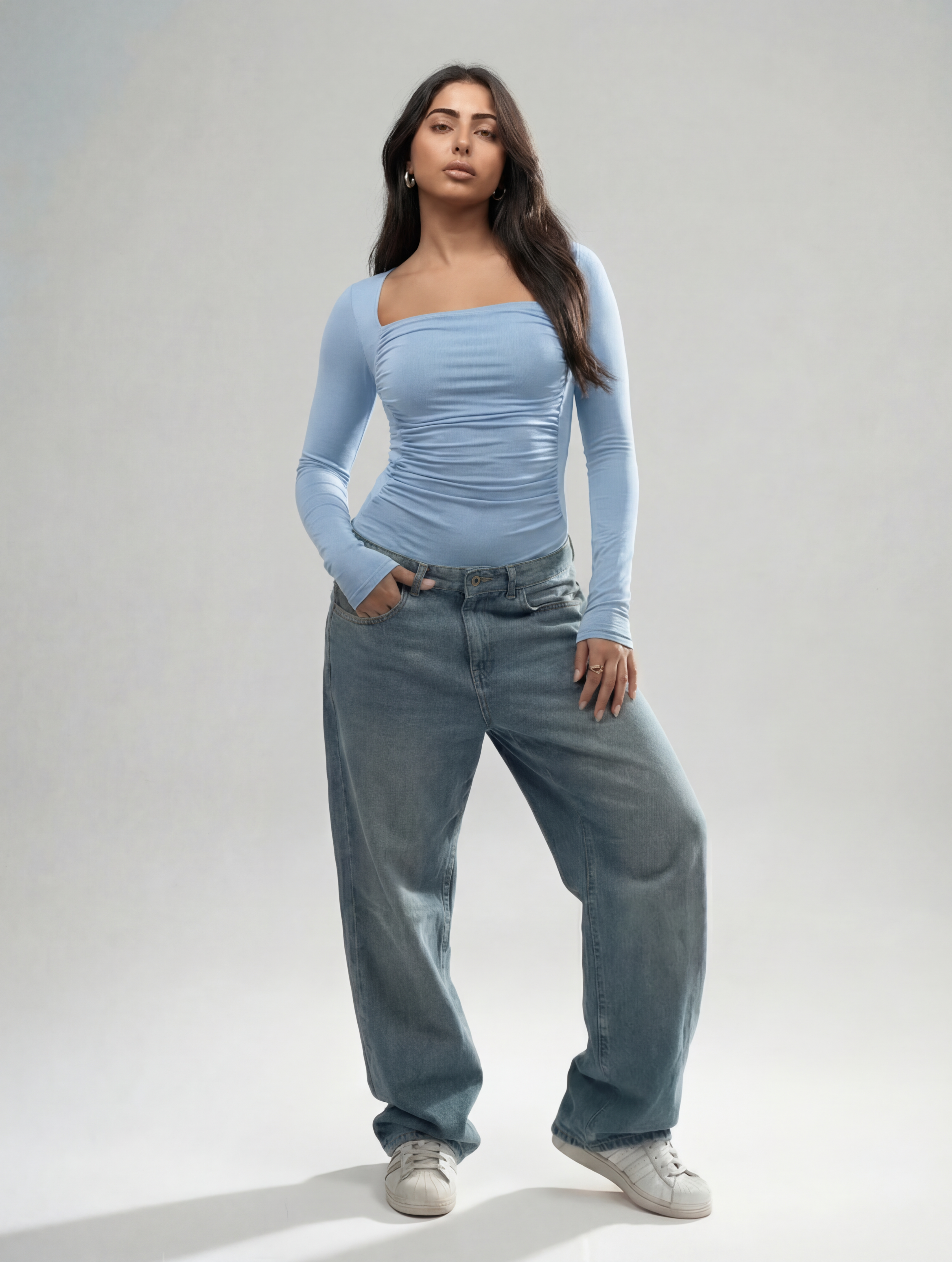 Rushed Square Neck Top