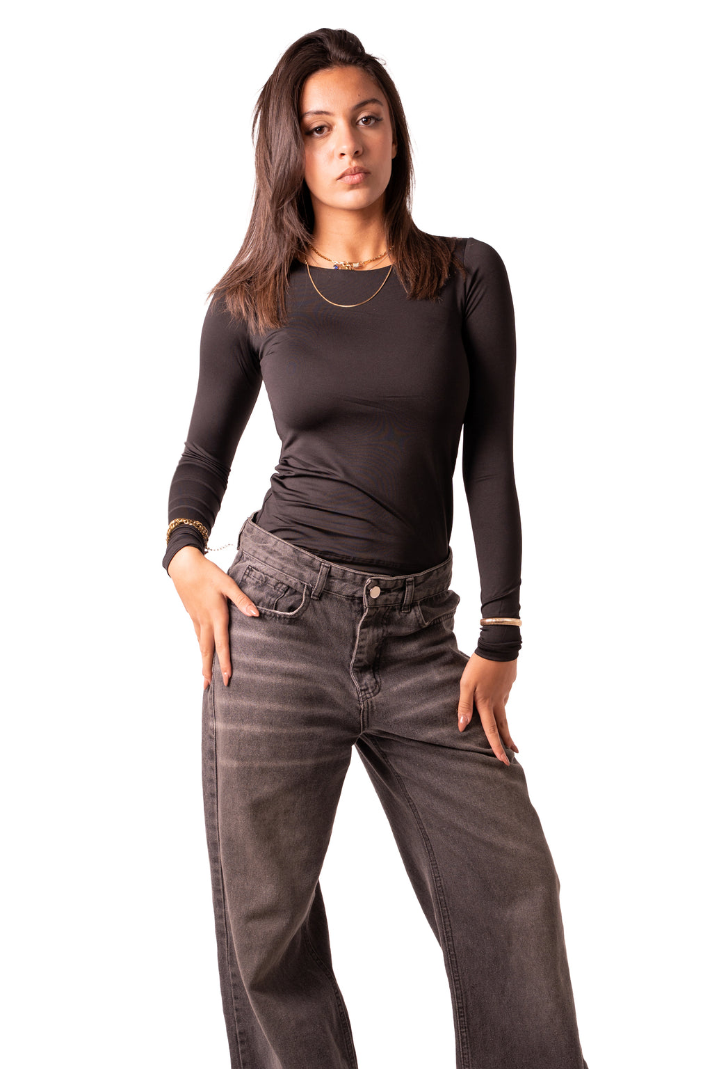 Scoop Neck Top - Black