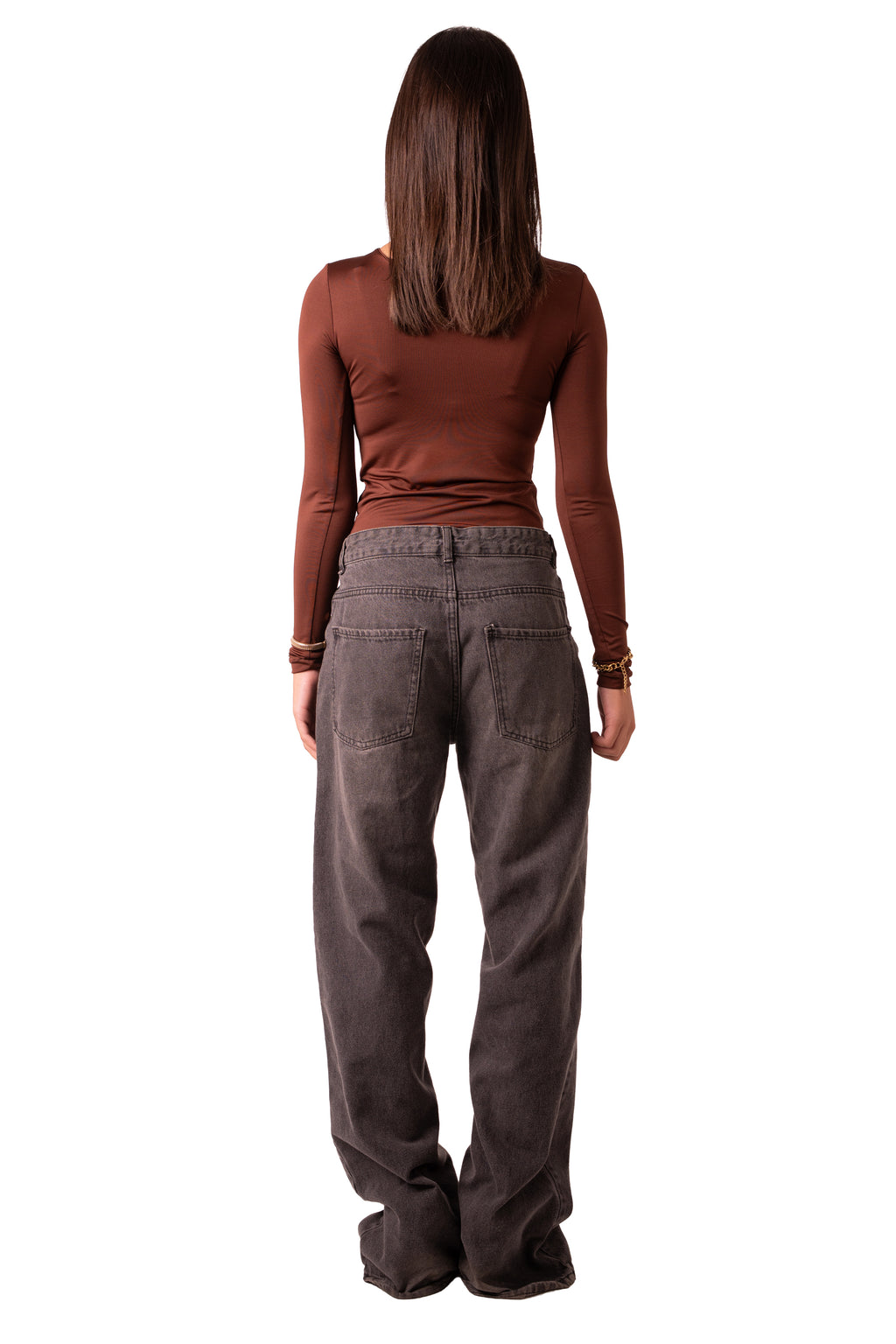 Scoop Neck Top - Brown