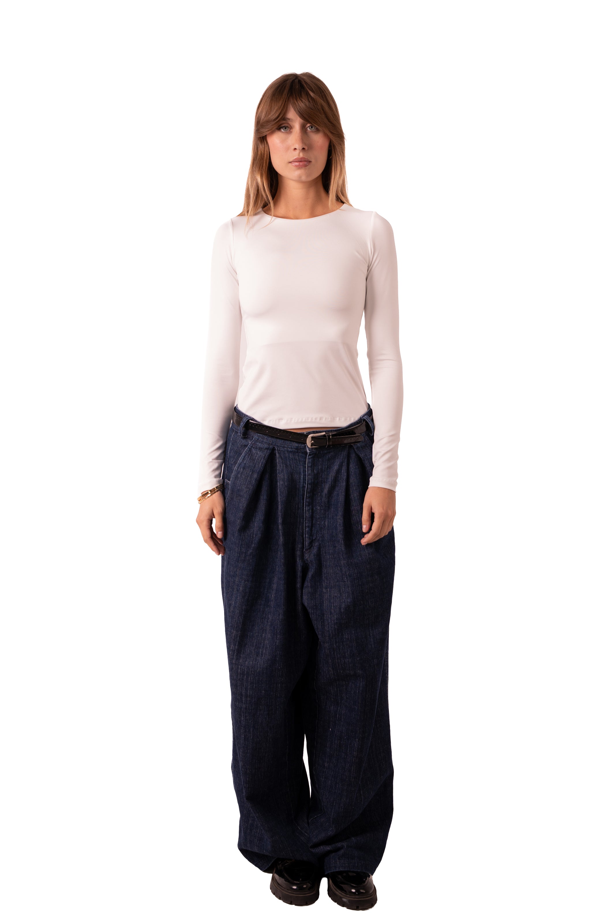 Scoop Neck Top - White