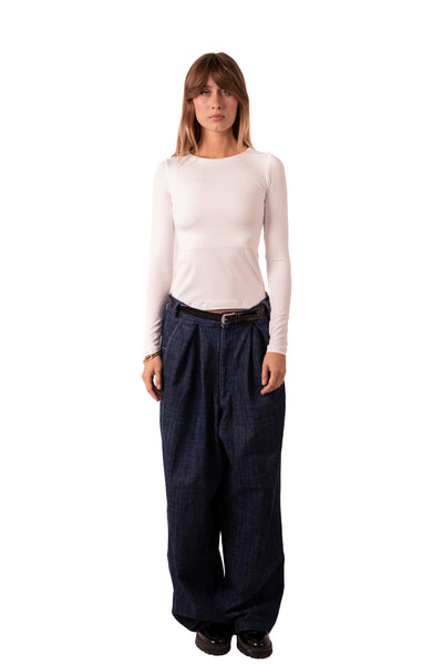 Scoop Neck Top - White