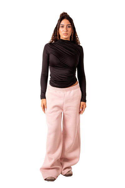 Side Drape Full Sleeve - Black